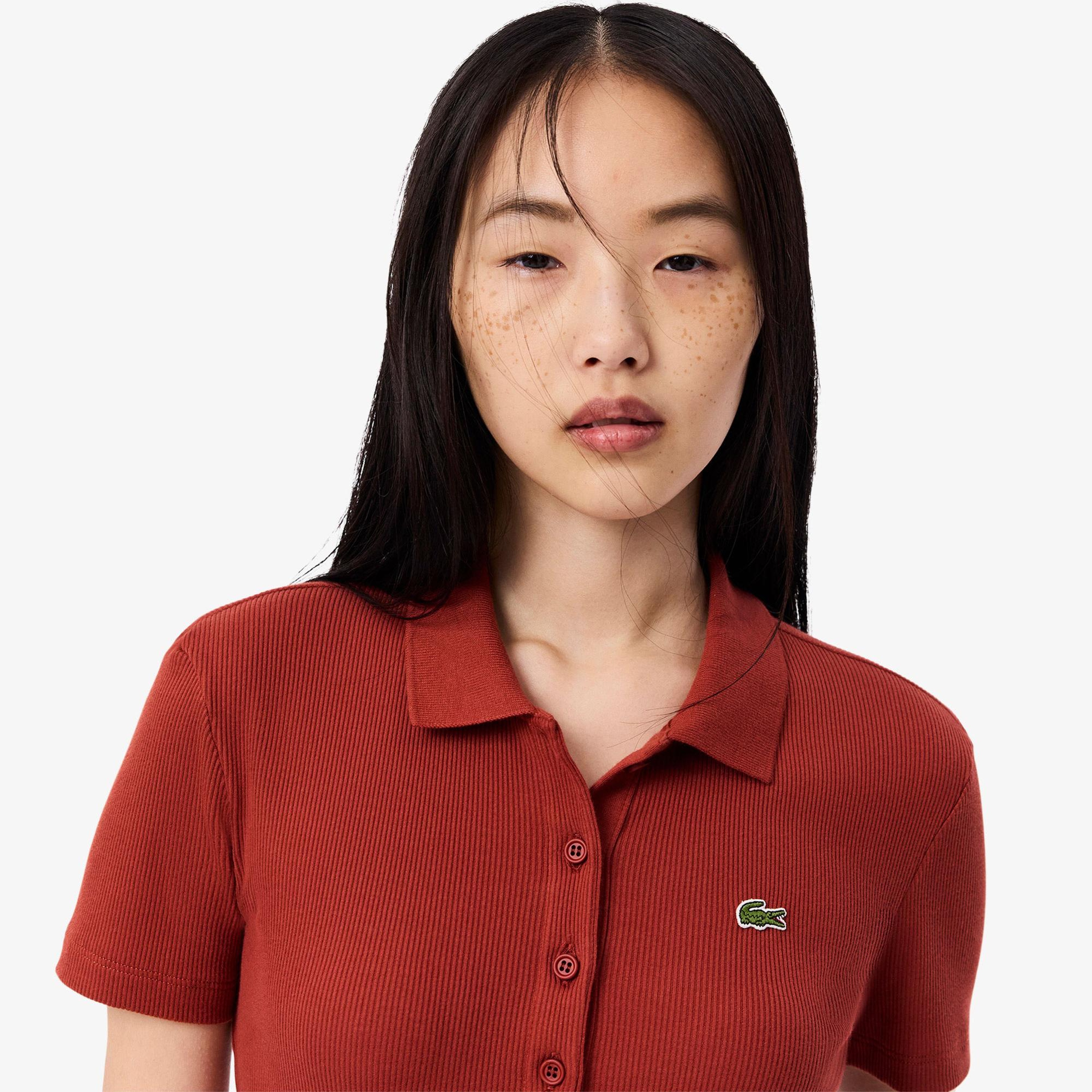 Lacoste L.12.D Kadın Slim Fit Kırmızı Polo