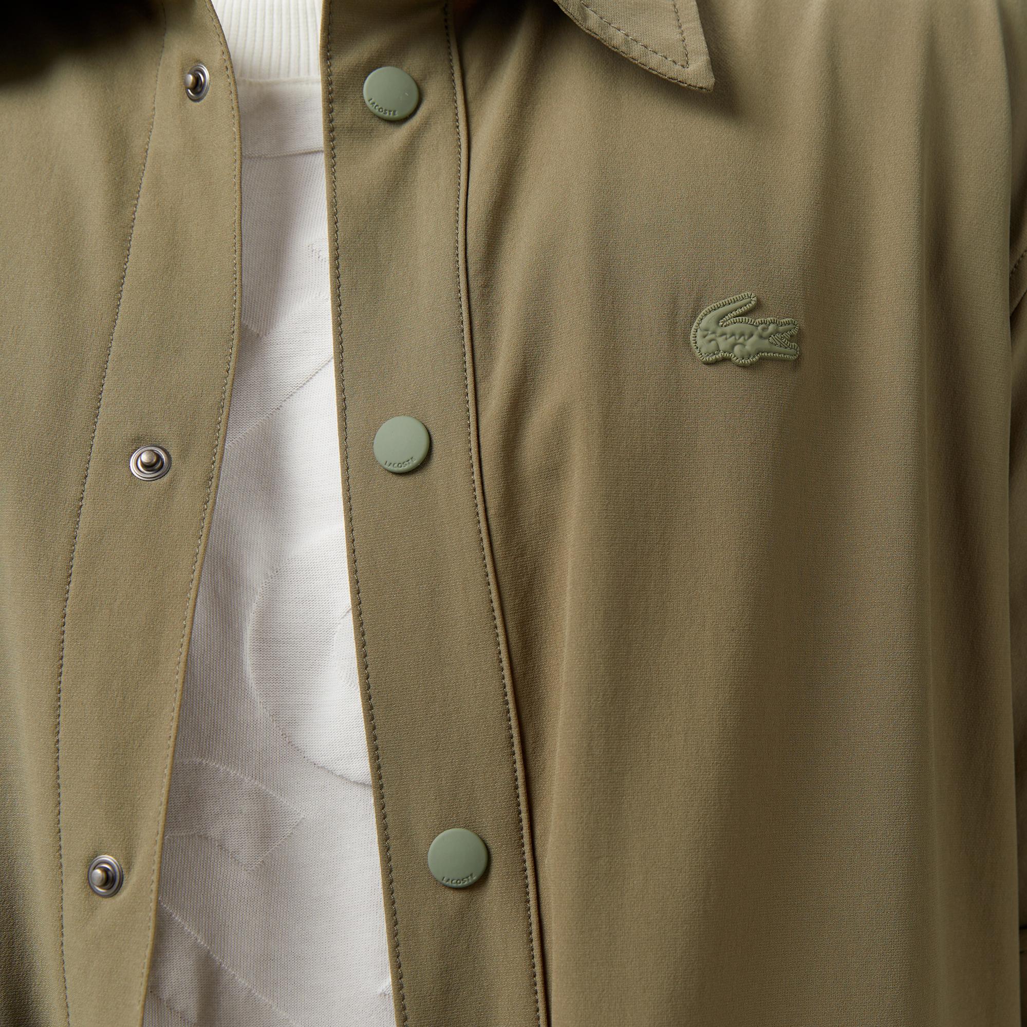 Lacoste Erkek Relaxed Fit Kısa Kollu Haki Gömlek