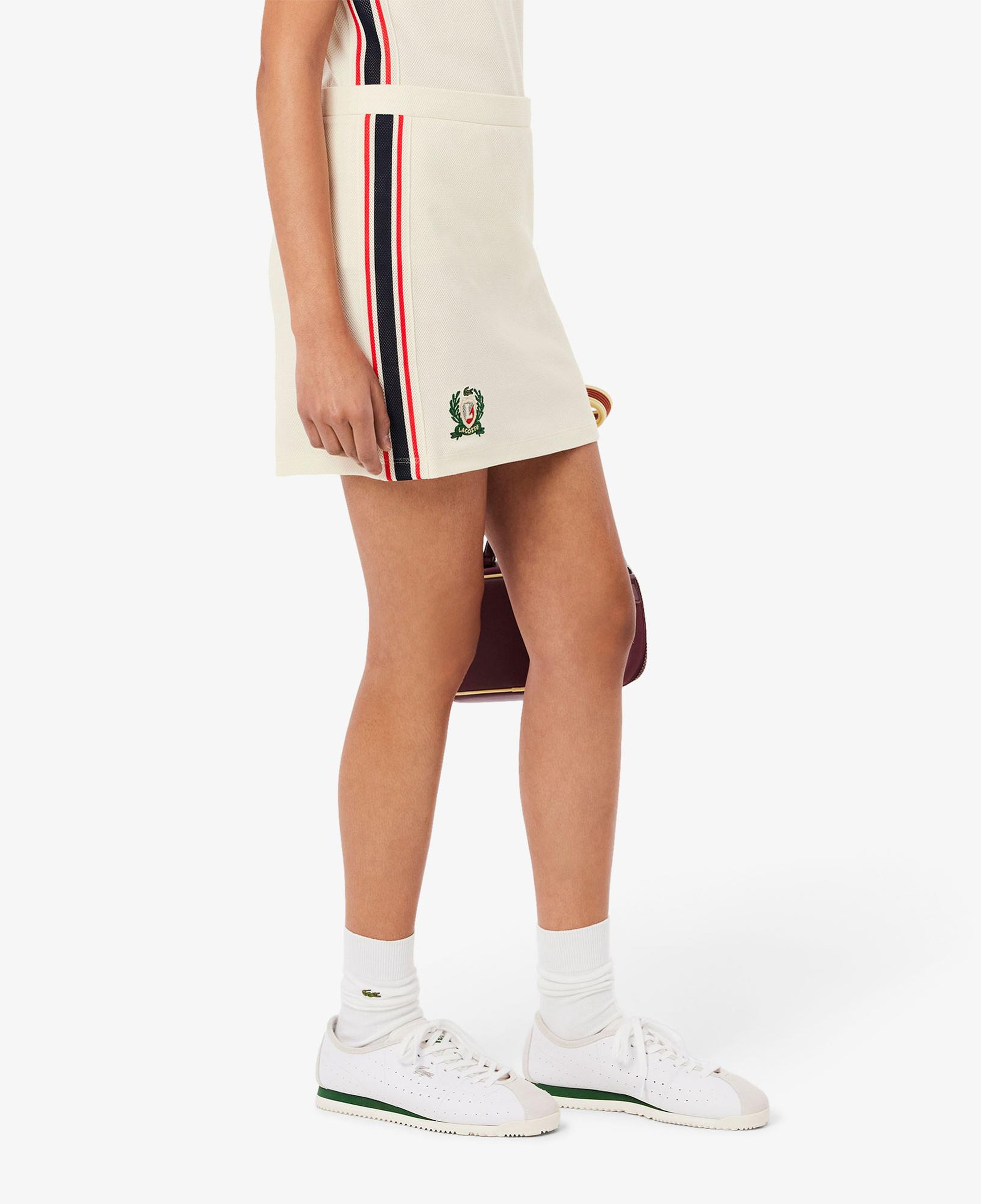 Lacoste Kadın Renk Bloklu Krem Etek