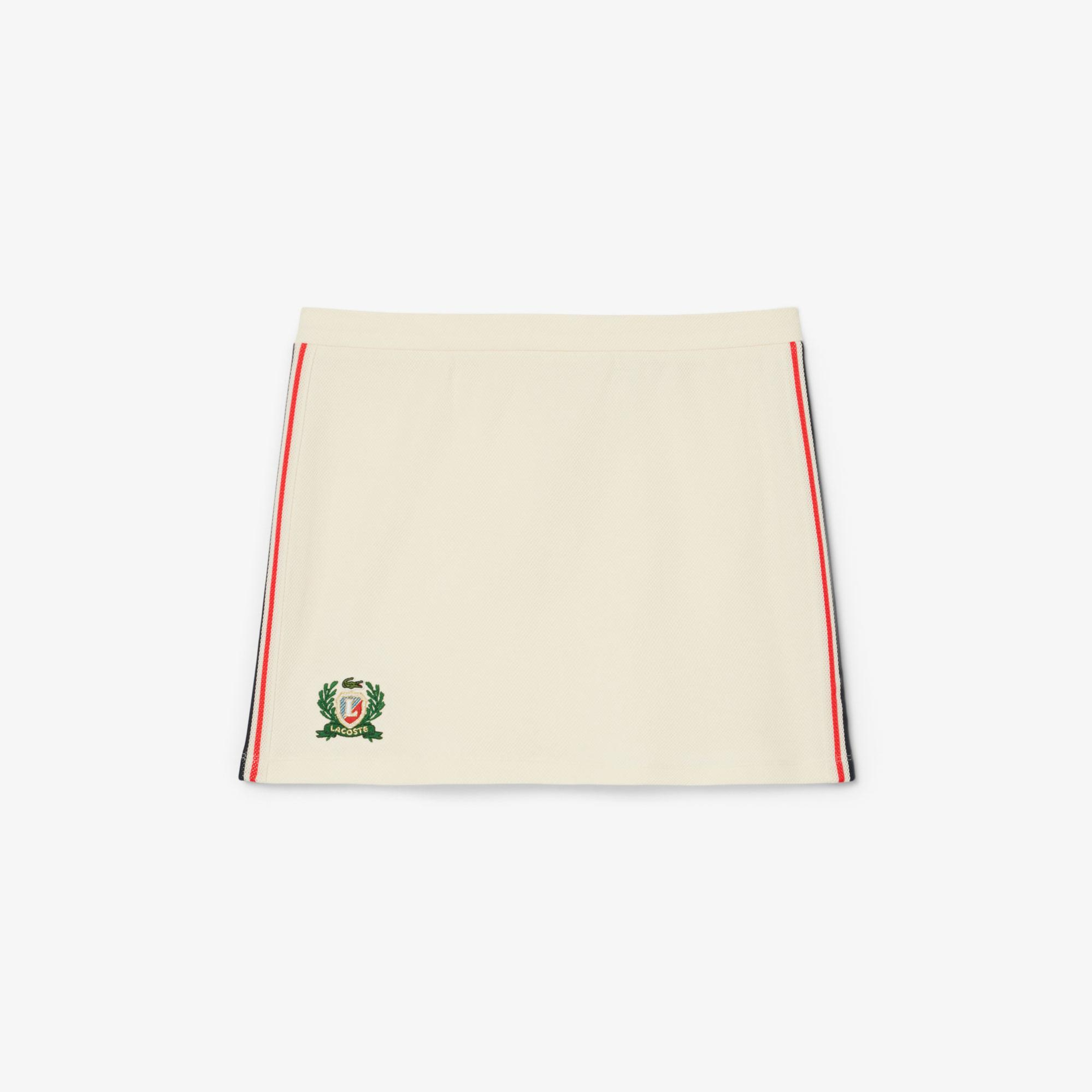 Lacoste Kadın Renk Bloklu Krem Etek