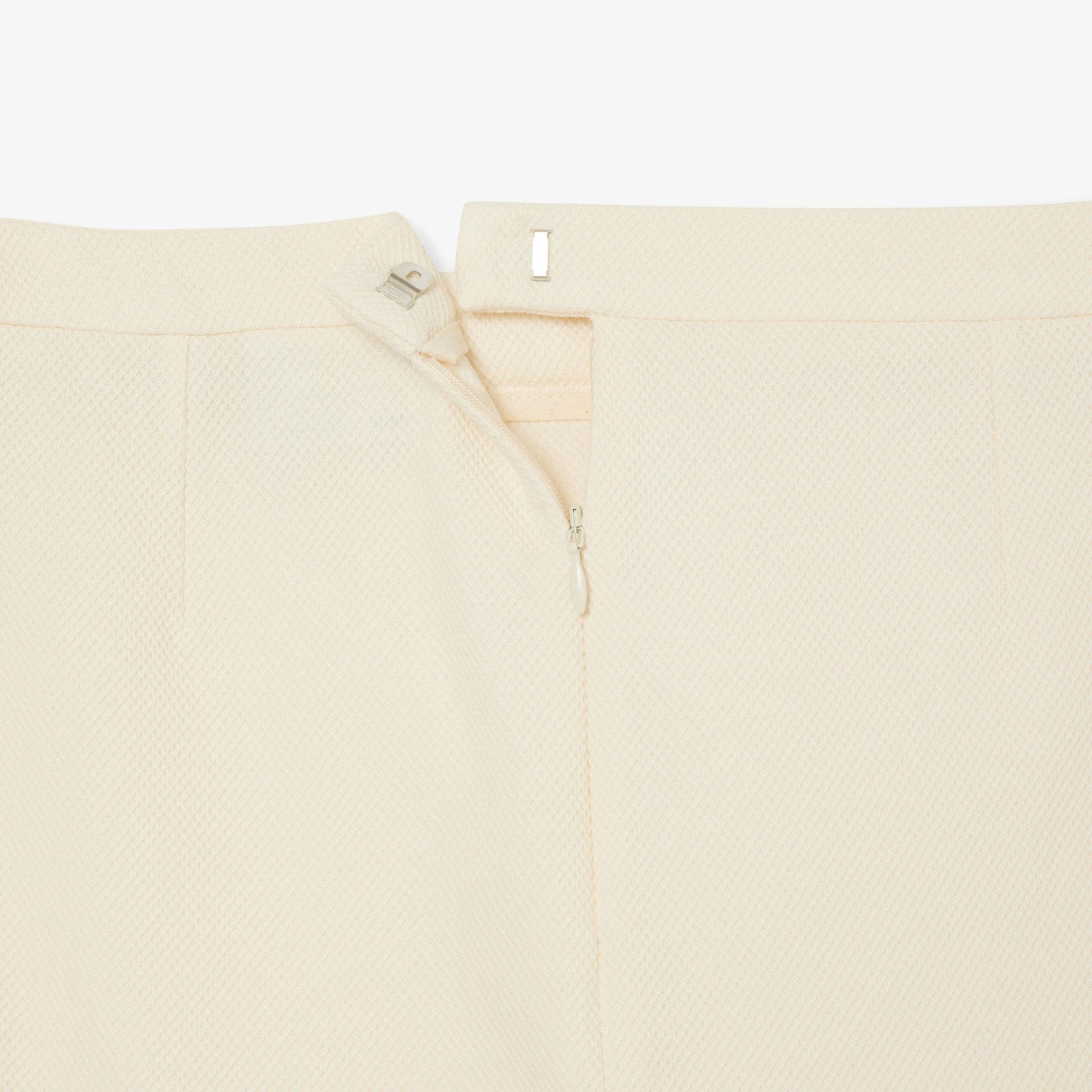 Lacoste Kadın Renk Bloklu Krem Etek