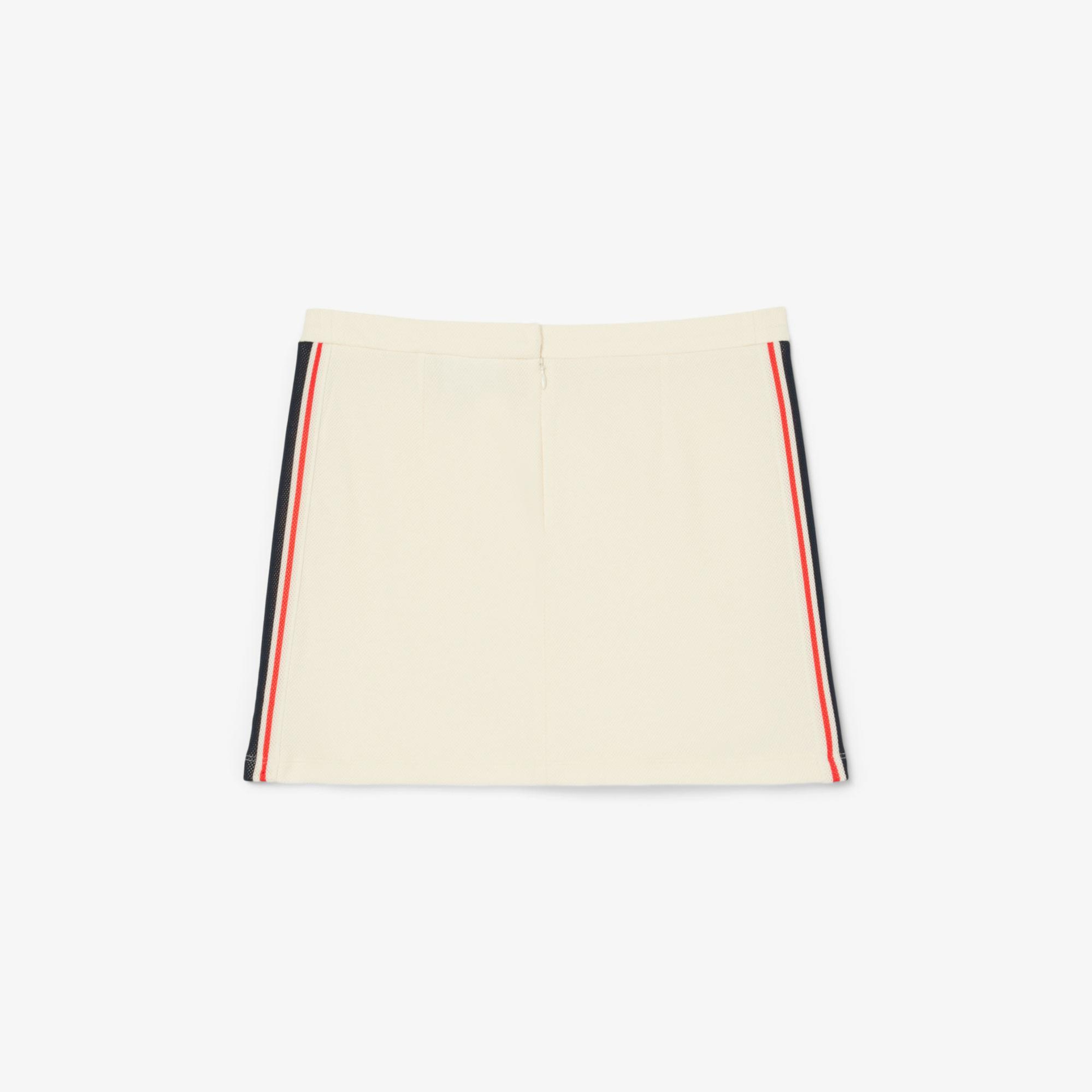 Lacoste Kadın Renk Bloklu Krem Etek