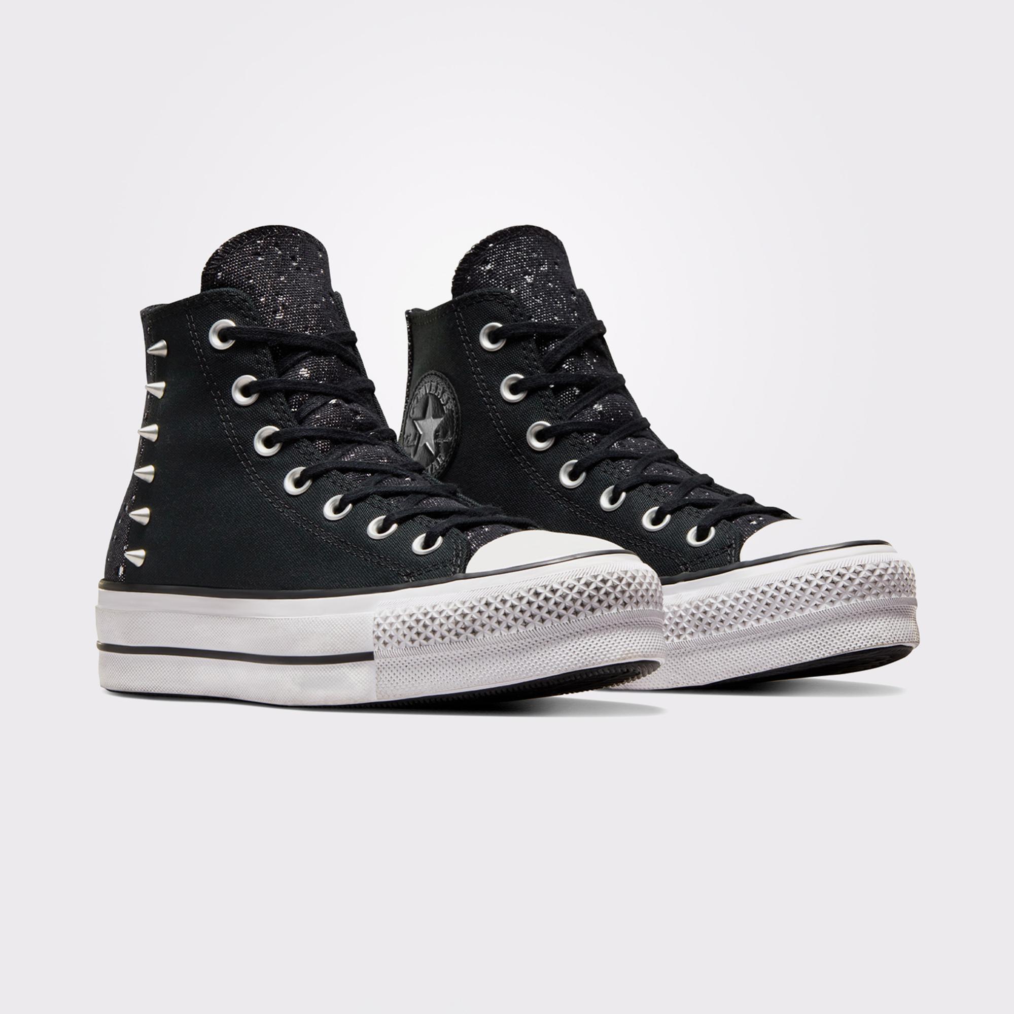 Converse Chuck Taylor All Star Lift Chrome Kadın Siyah Platform Sneaker