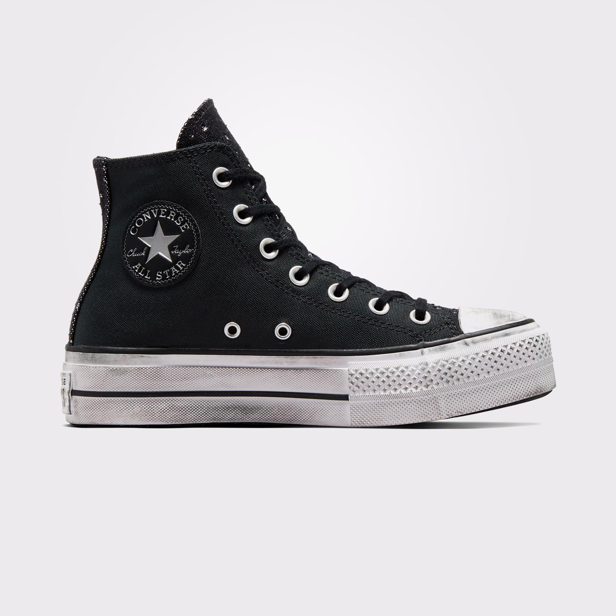 Converse Chuck Taylor All Star Lift Chrome Kadın Siyah Platform Sneaker