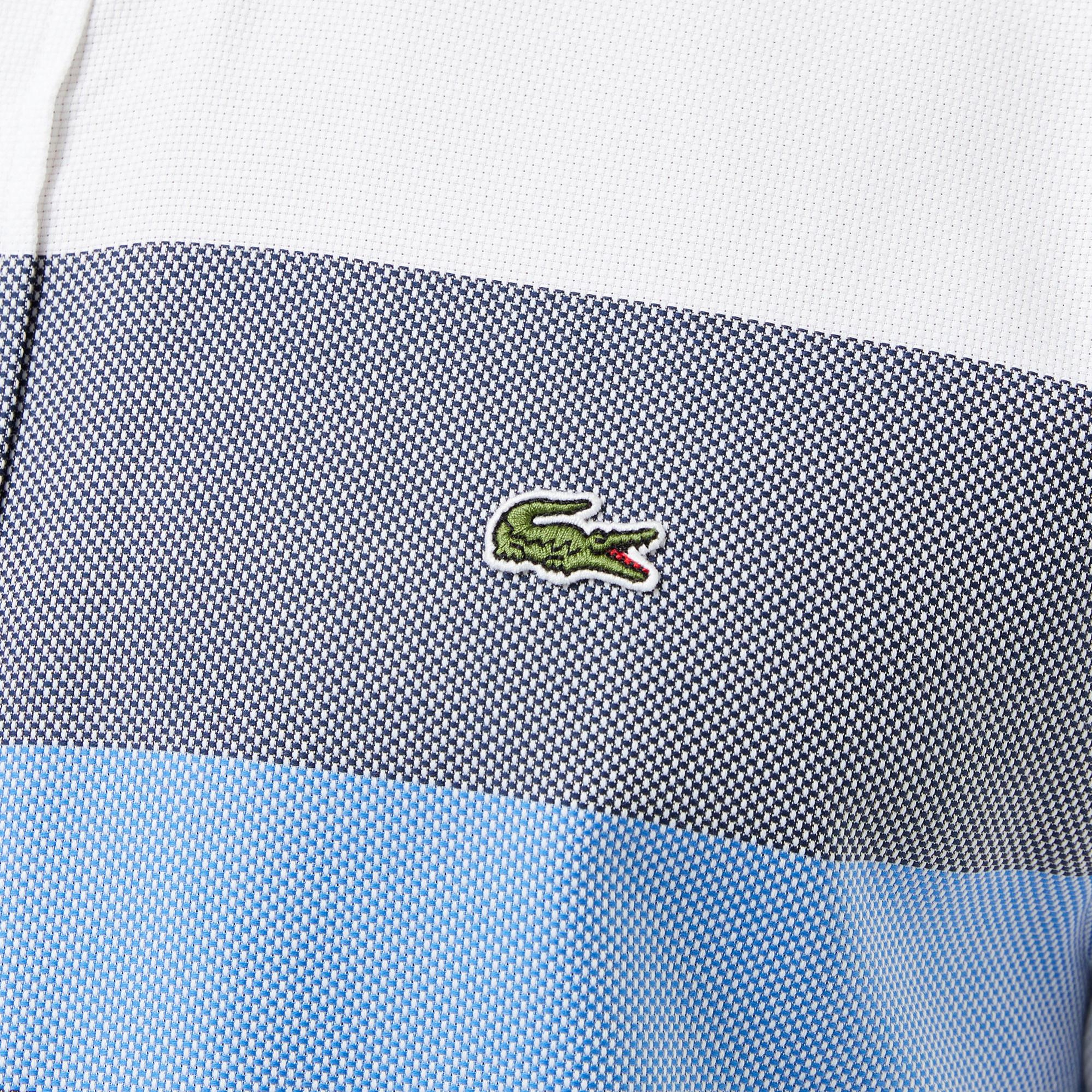 Lacoste Erkek Slim Fit Renk Bloklu Beyaz Gömlek