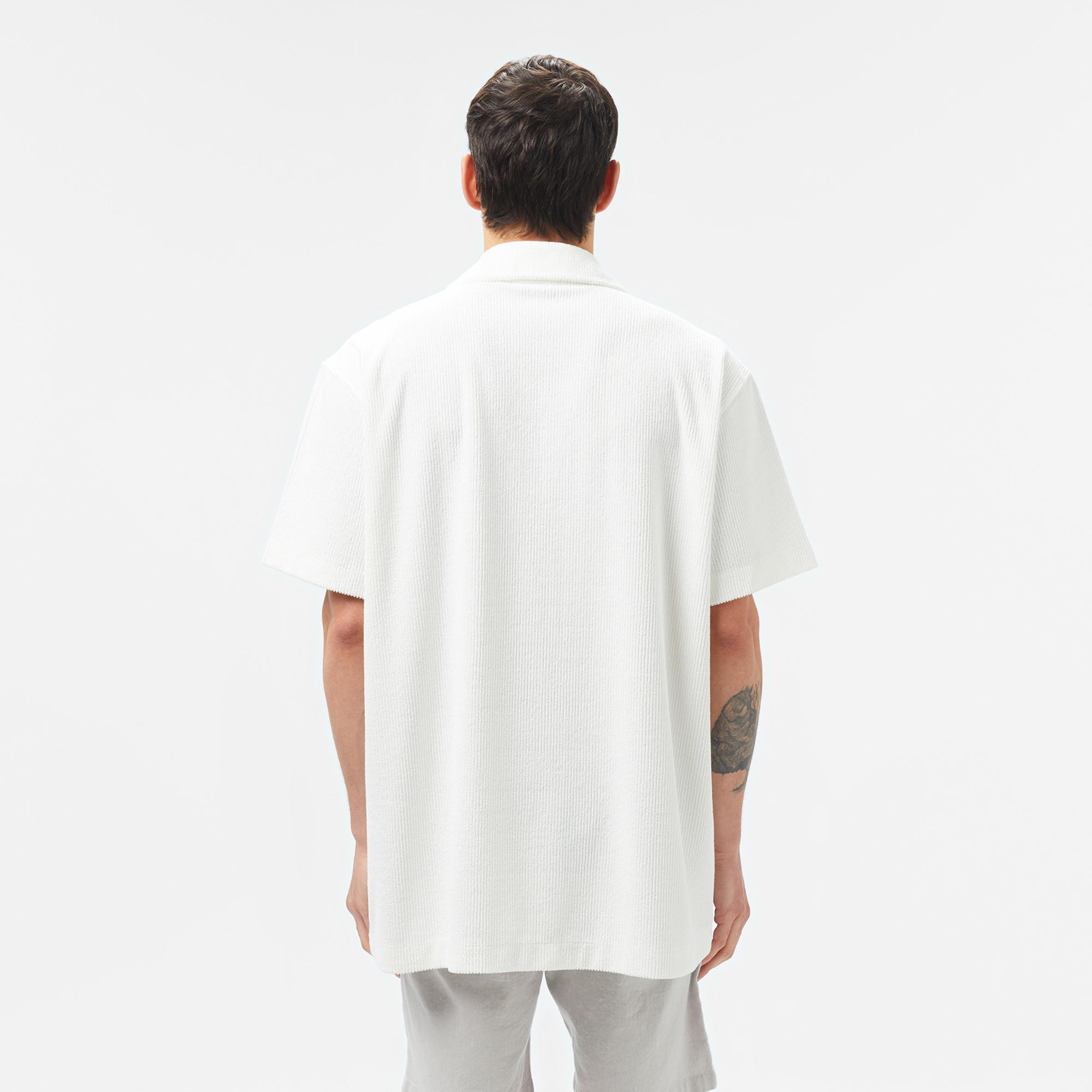 Lacoste Erkek Relaxed Fit Kısa Kollu Beyaz Gömlek