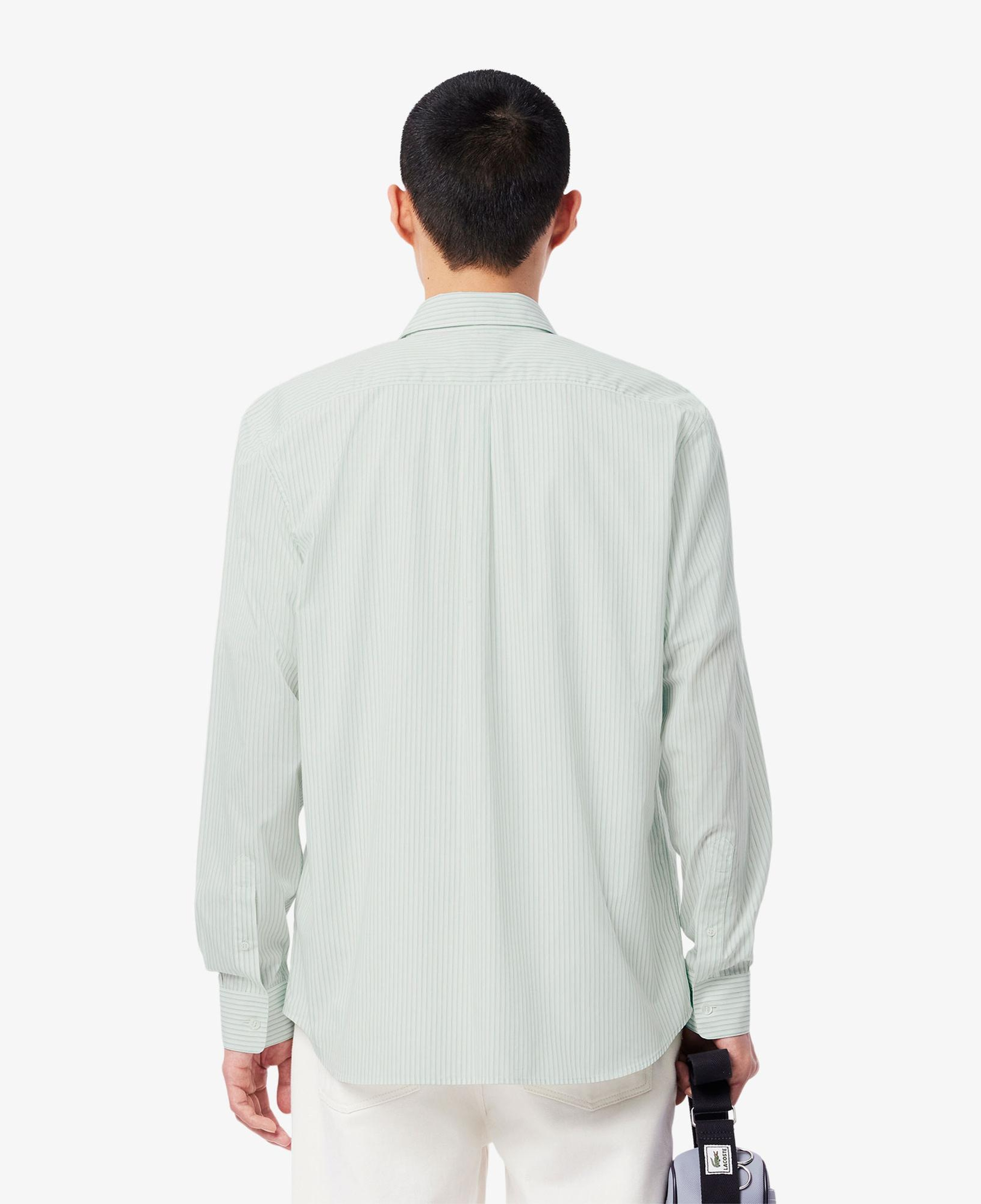 Lacoste Erkek Regular Fit Çizgili Açık Yeşil Gömlek