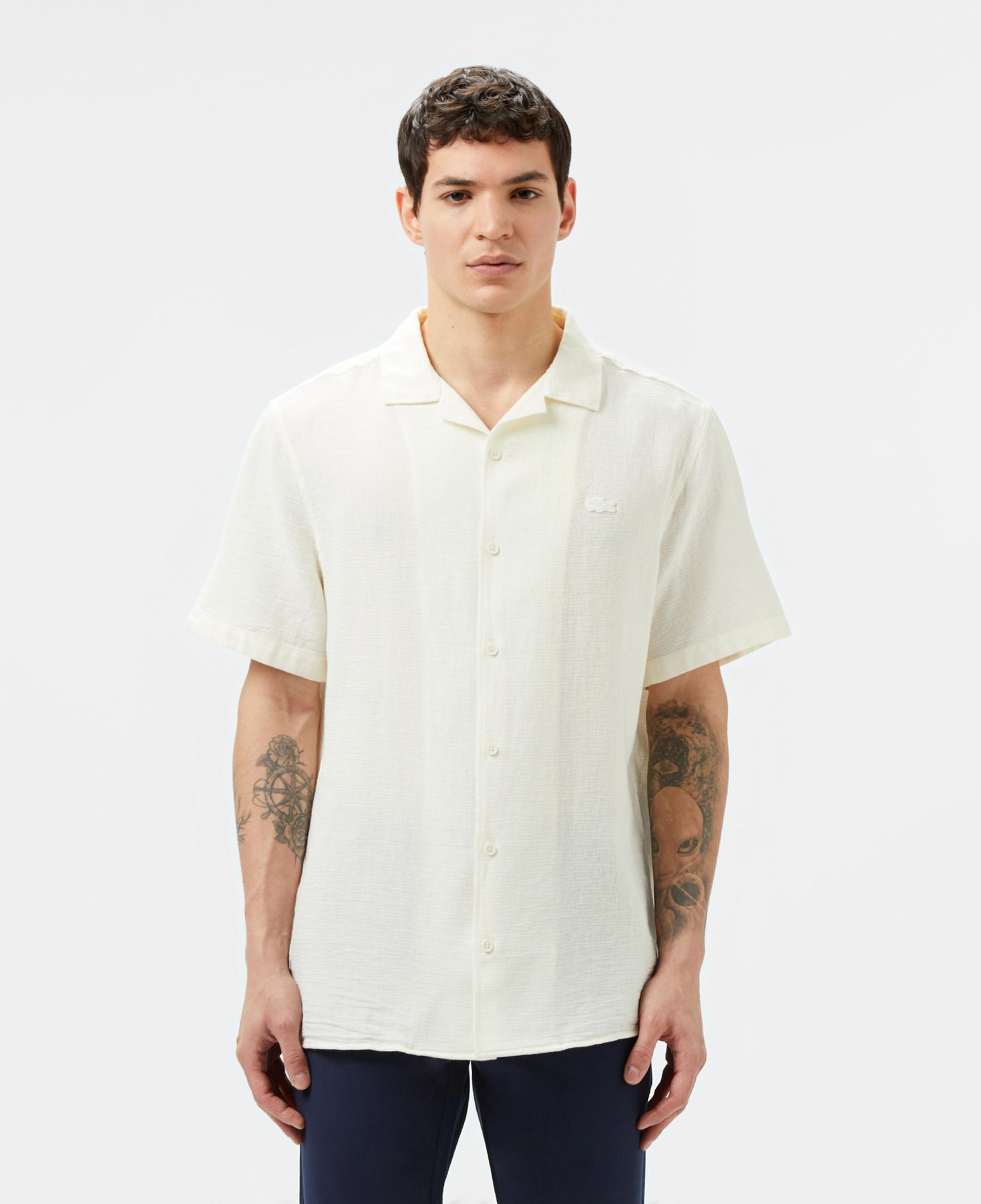 Lacoste Erkek Regular Fit Kısa Kollu Beyaz Gömlek