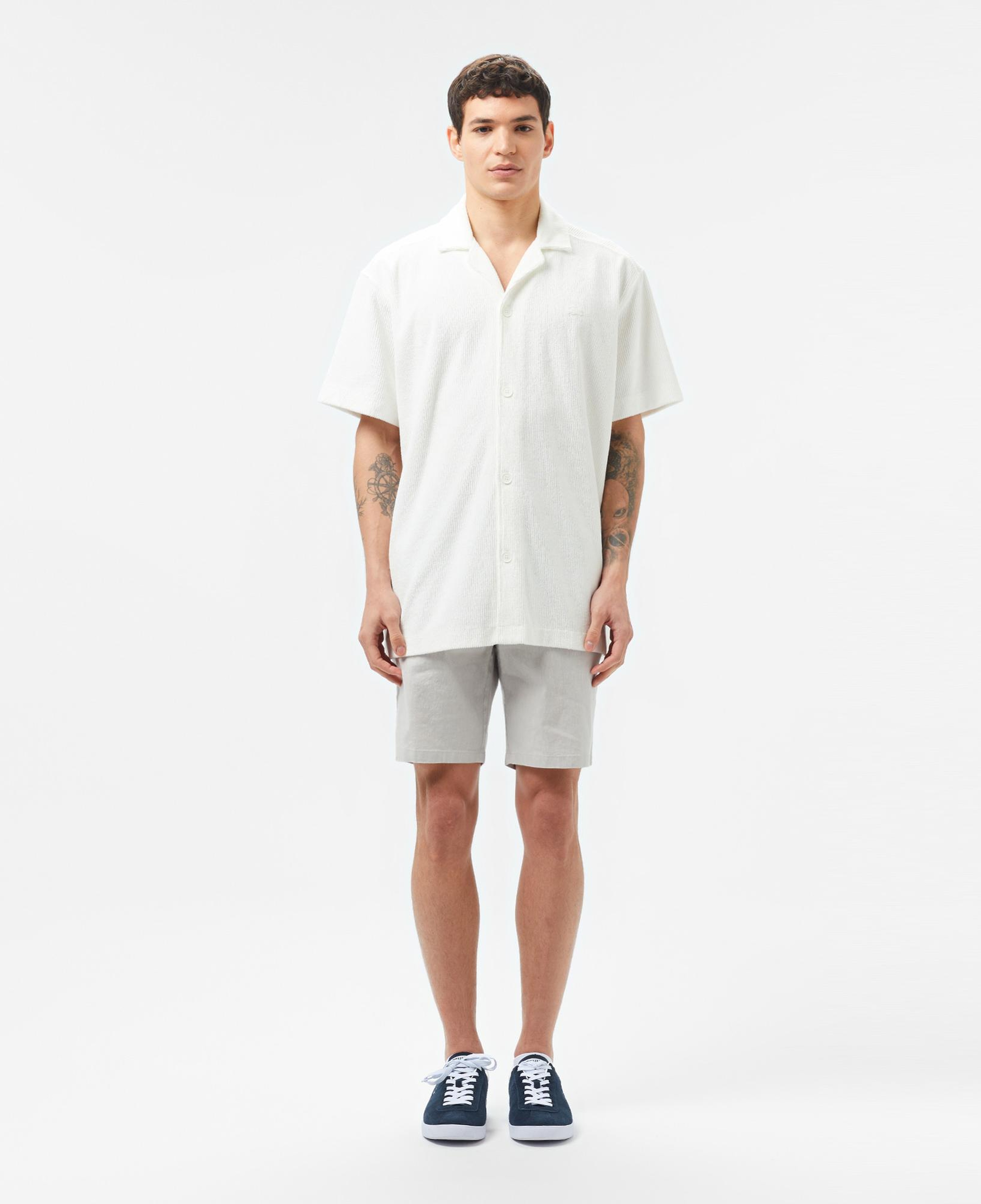 Lacoste Erkek Relaxed Fit Kısa Kollu Beyaz Gömlek