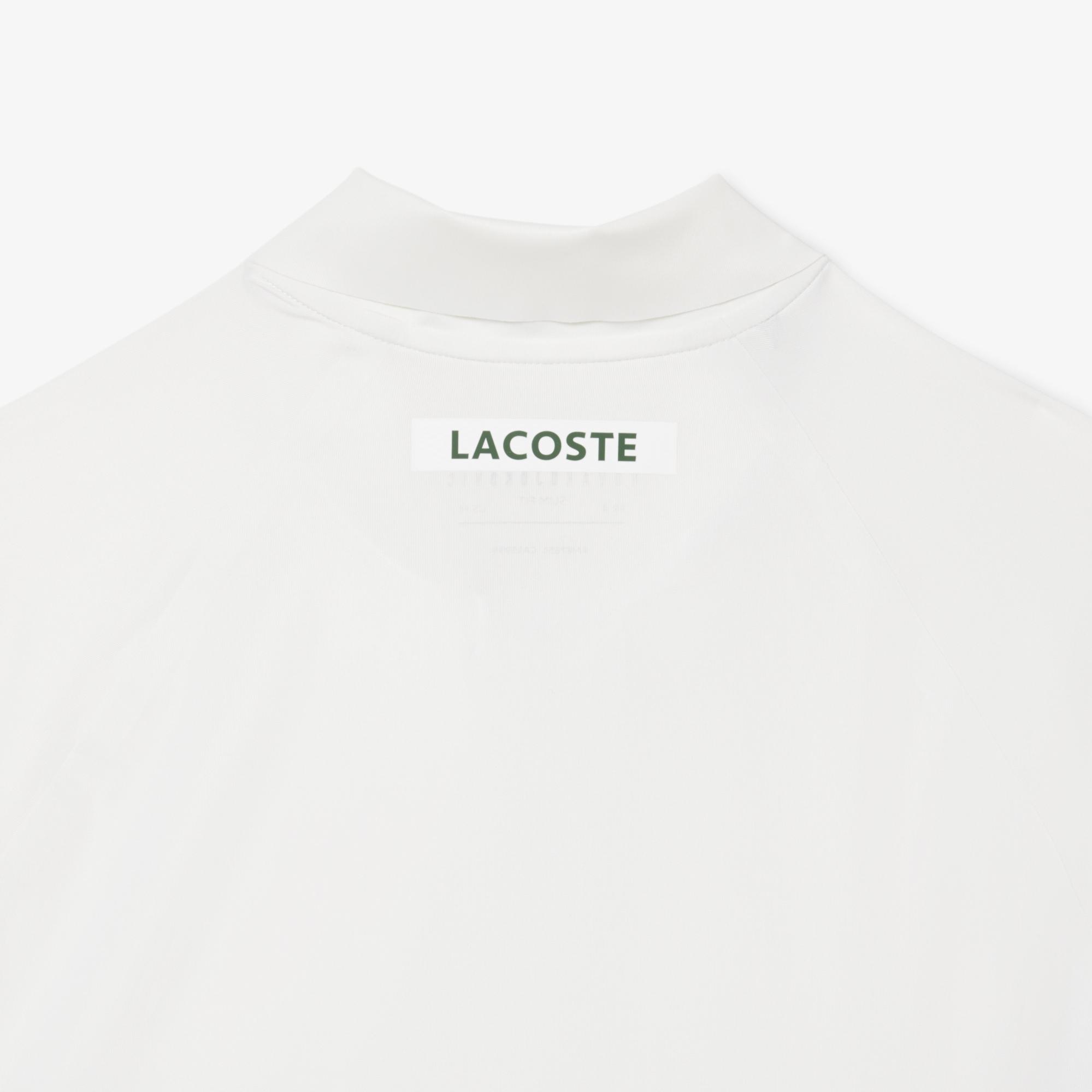 Lacoste Sport X Novak Djokovic Erkek Slim Fit Baskılı Beyaz Polo