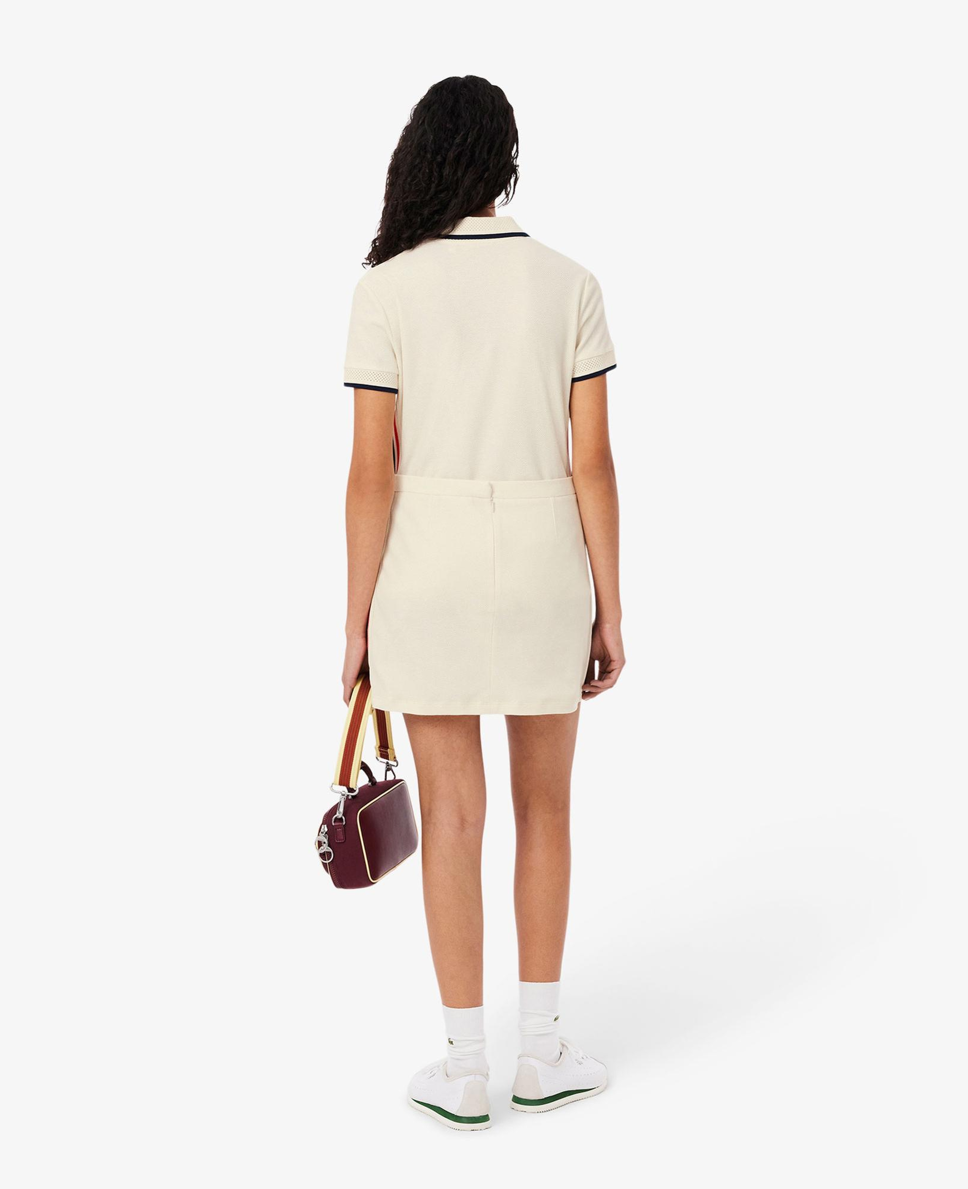 Lacoste Kadın Renk Bloklu Krem Etek