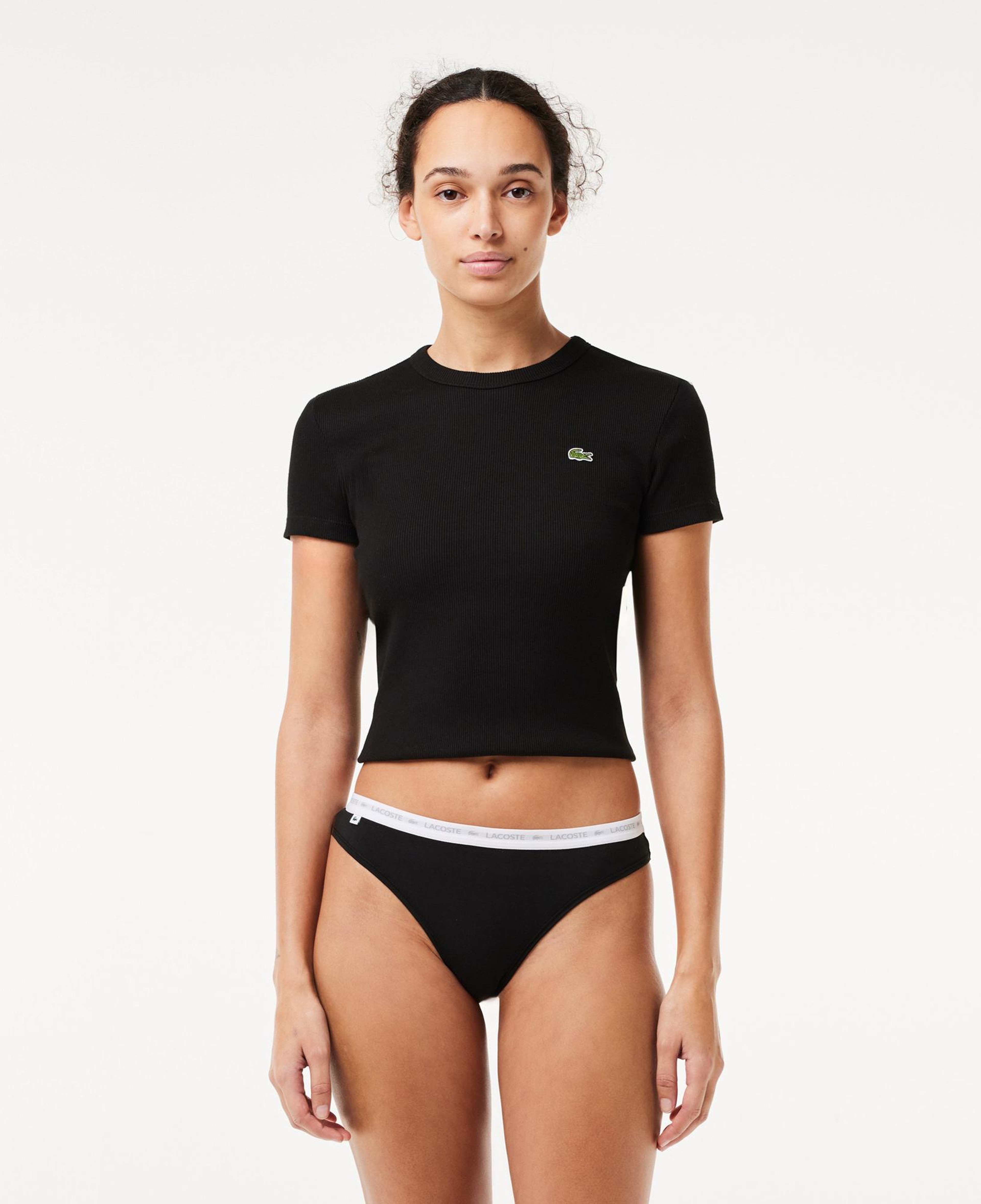 Lacoste Kadın Regular Fit 3'lü Siyah Külot