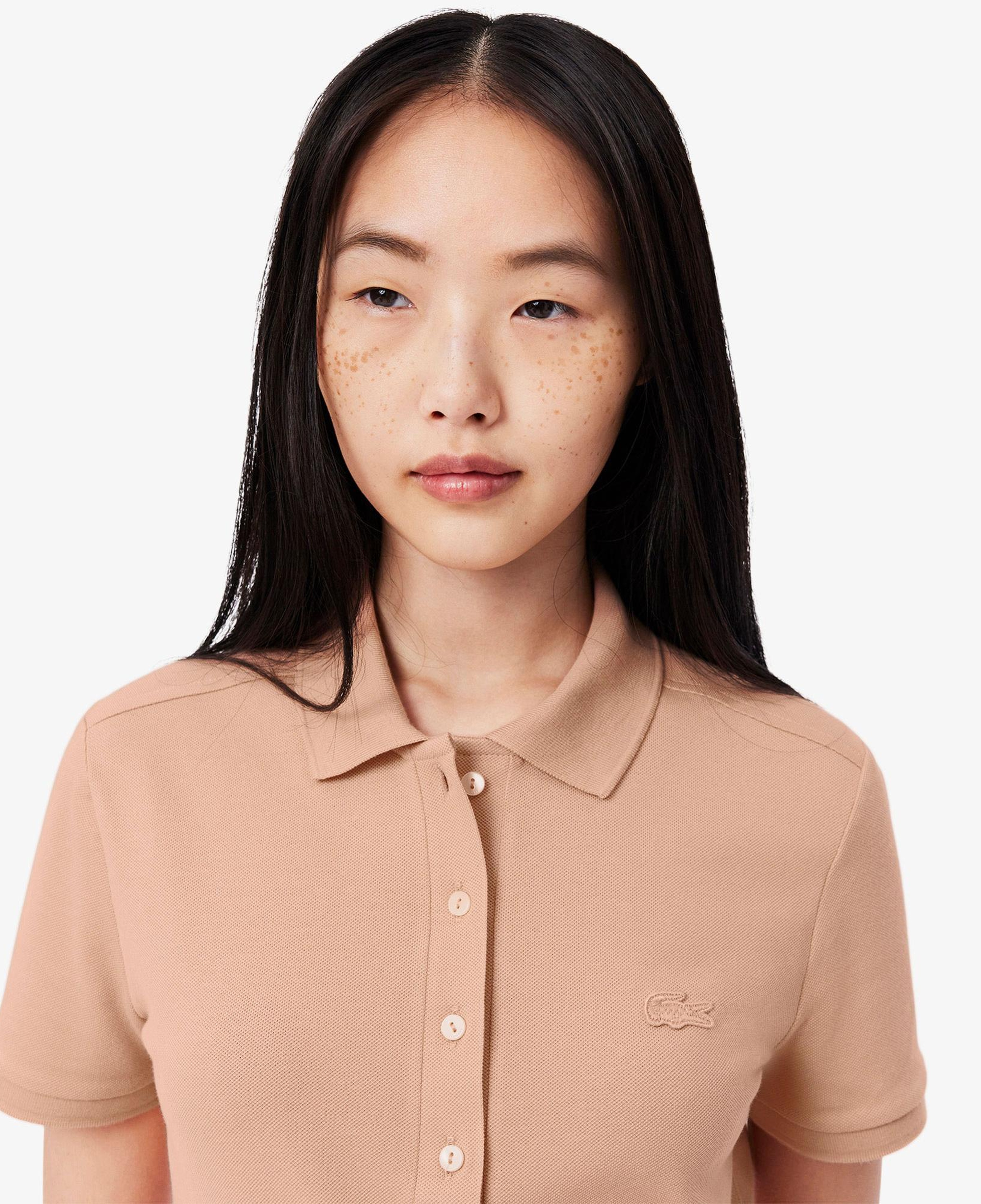 Lacoste L.12.D Kadın Slim Fit Kahverengi Polo