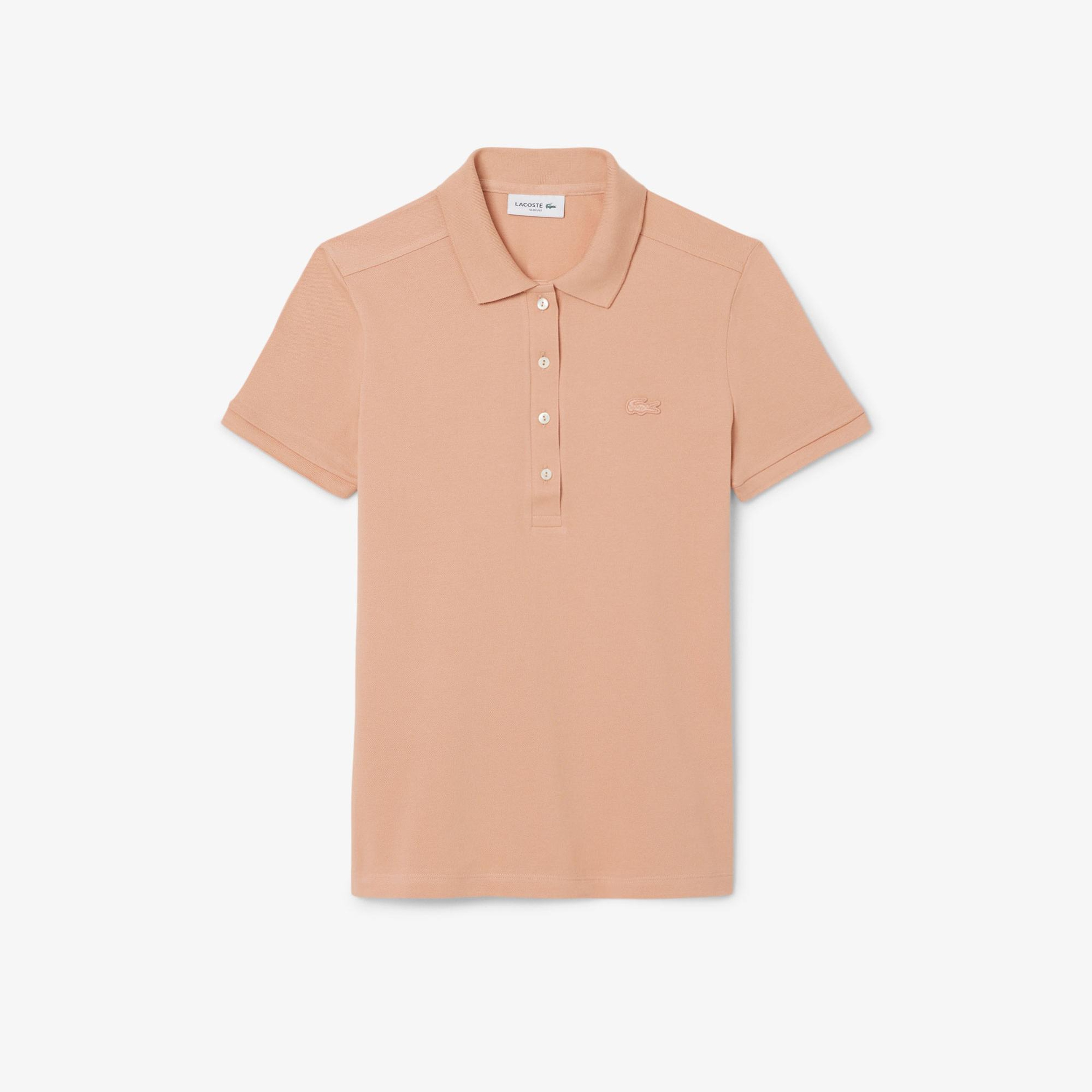 Lacoste L.12.D Kadın Slim Fit Kahverengi Polo