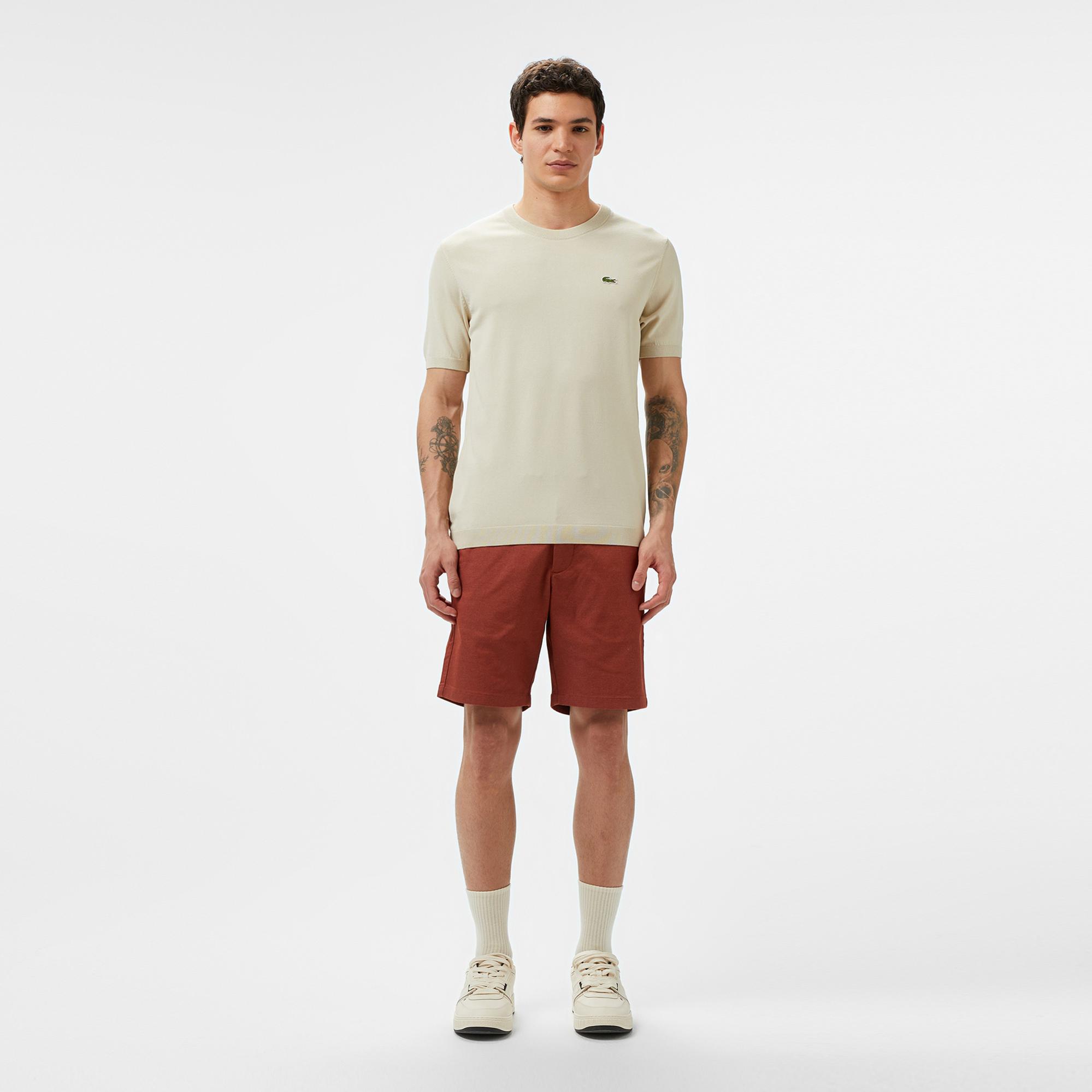 Lacoste Erkek Regular Fit Bej Triko