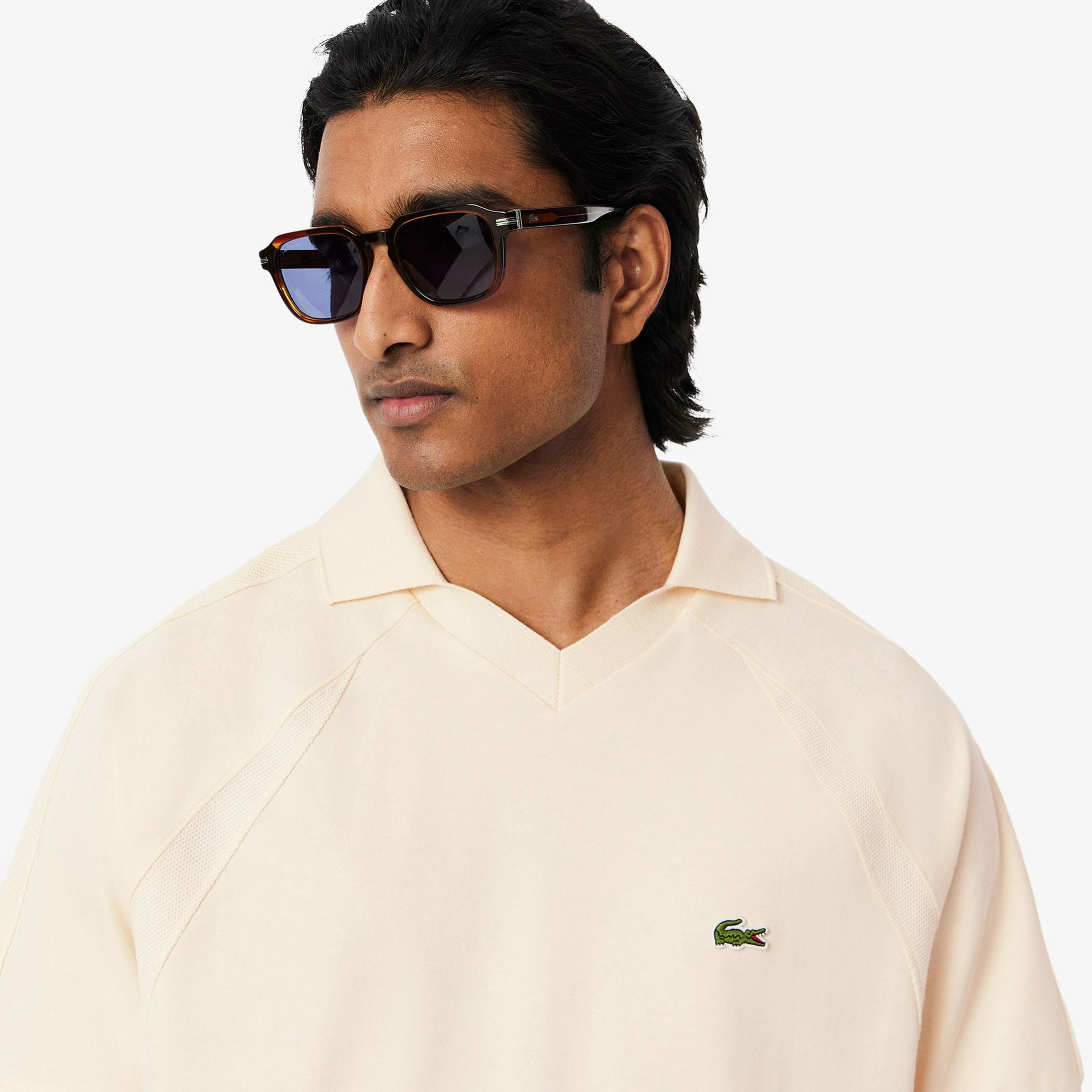 Lacoste Erkek Classic Fit Krem Polo