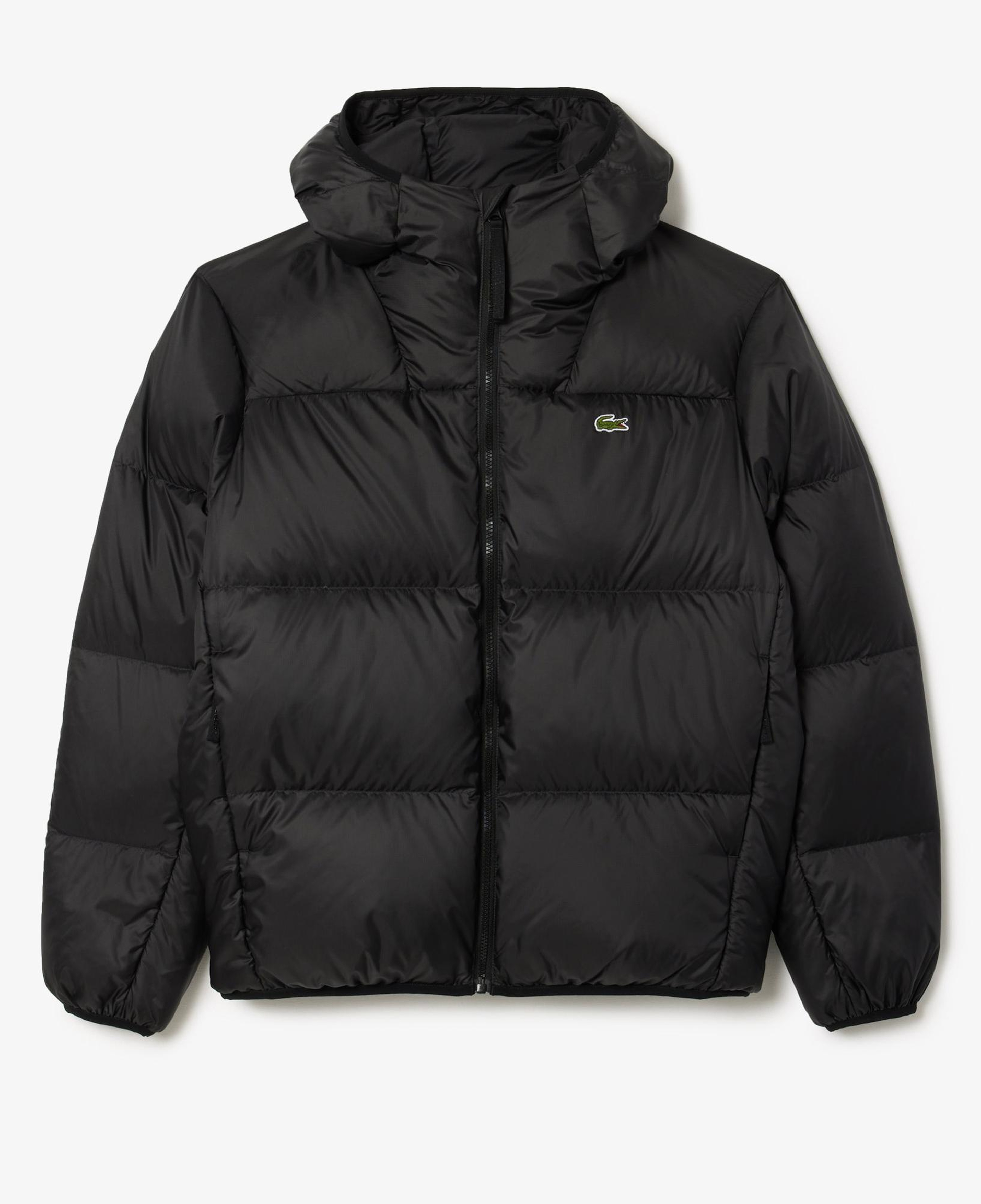 Lacoste Erkek Relaxed Fit Kapüşonlu Siyah Şişme Mont