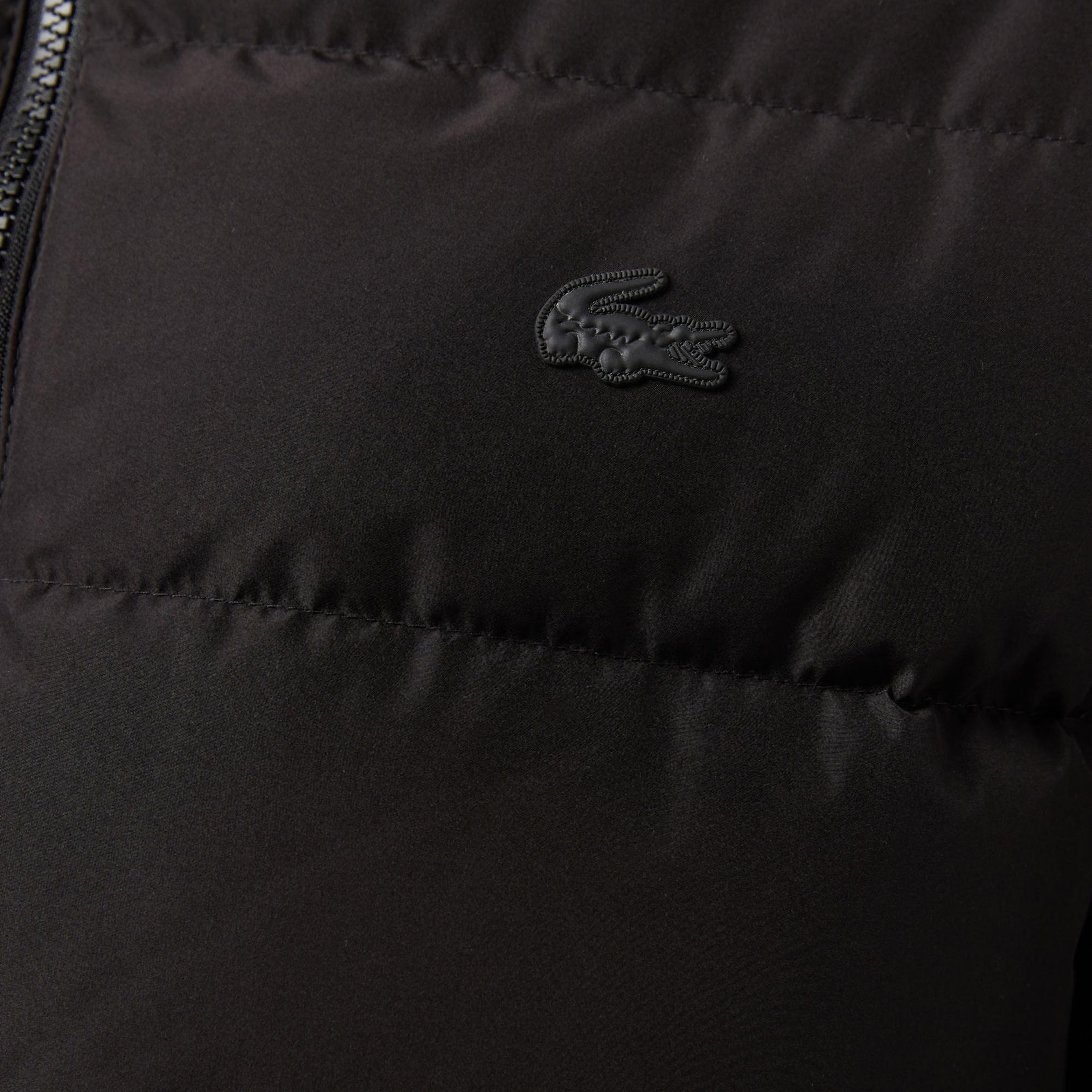 Lacoste Erkek Regular Fit Kapüşonlu Siyah Şişme Mont