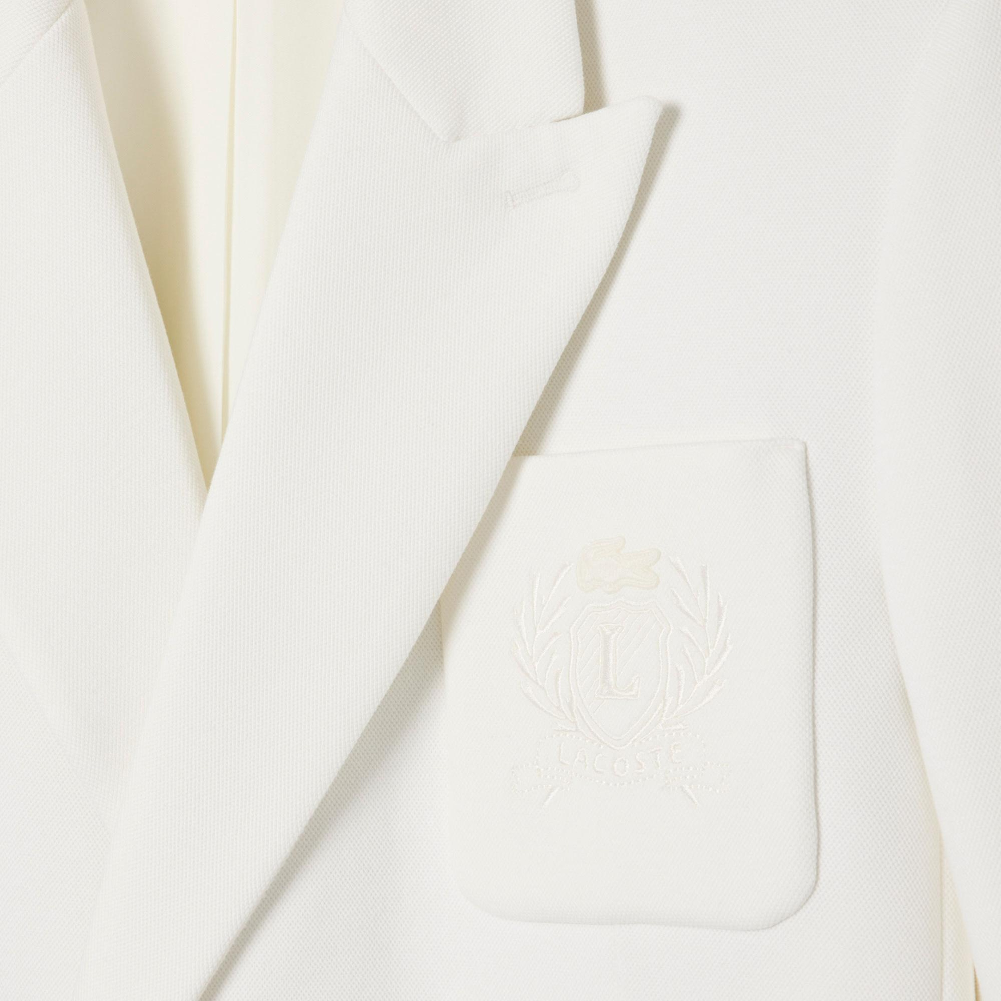 Lacoste Erkek Beyaz Blazer Ceket