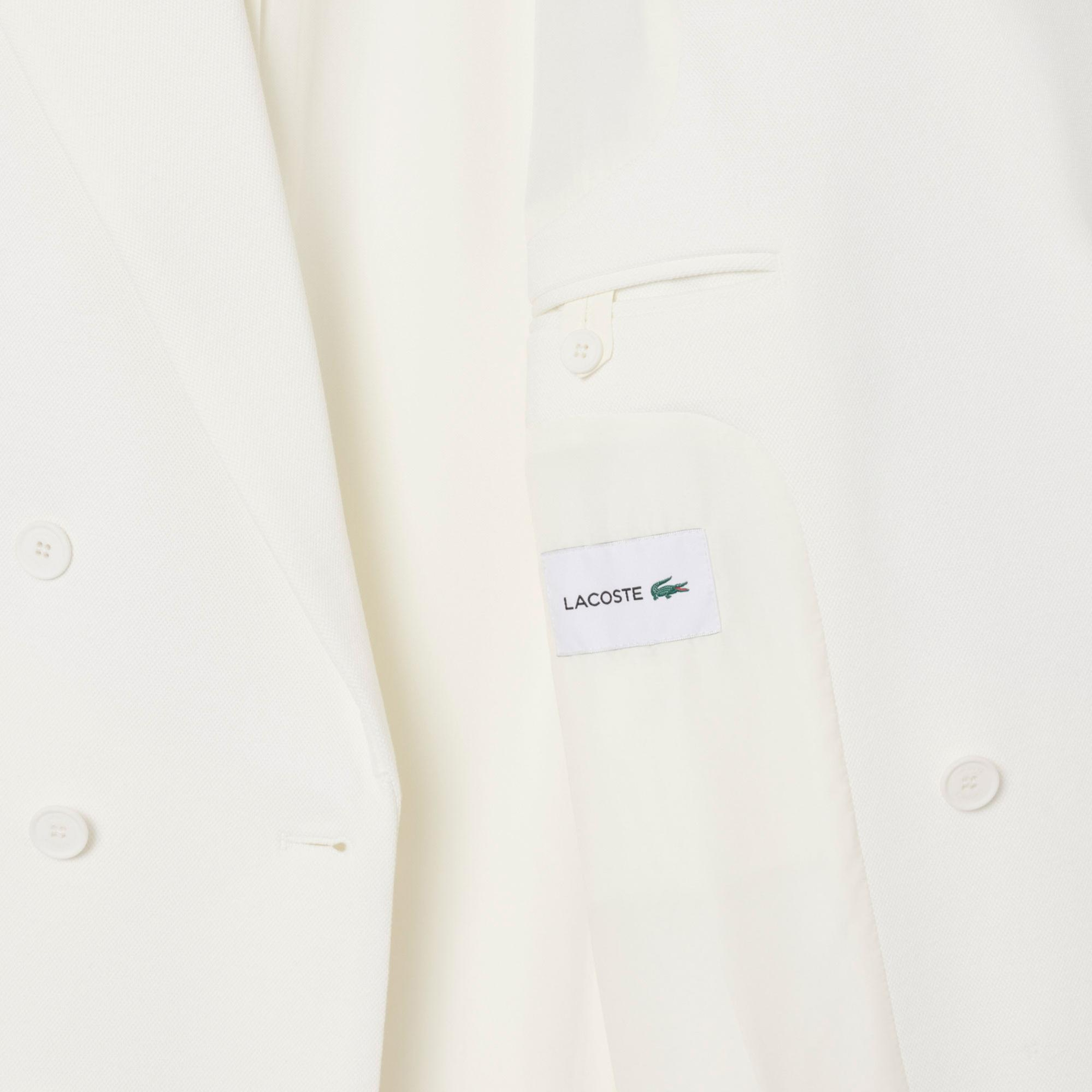 Lacoste Erkek Beyaz Blazer Ceket