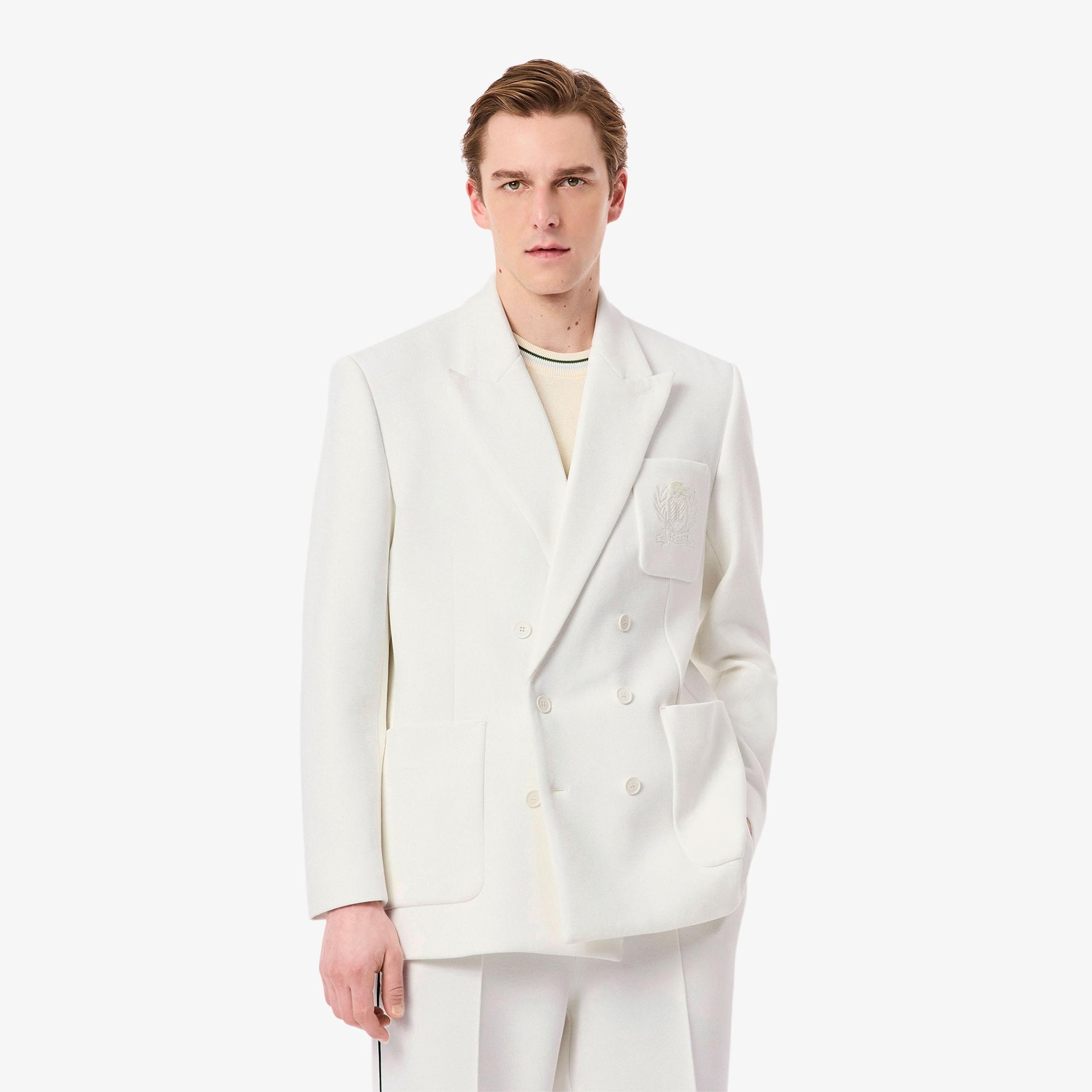 Lacoste Erkek Beyaz Blazer Ceket
