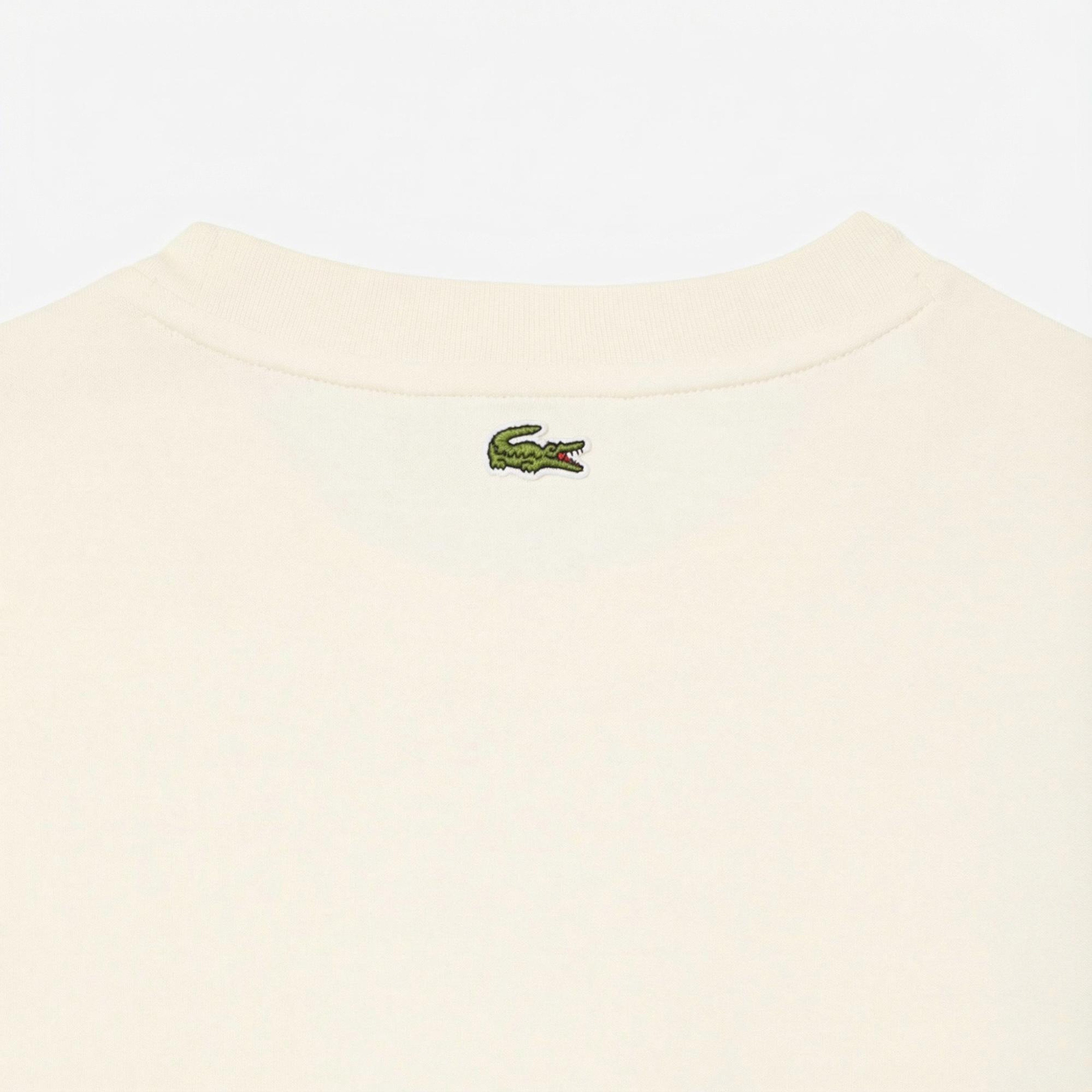 Lacoste Print Kadın Bej T-Shirt