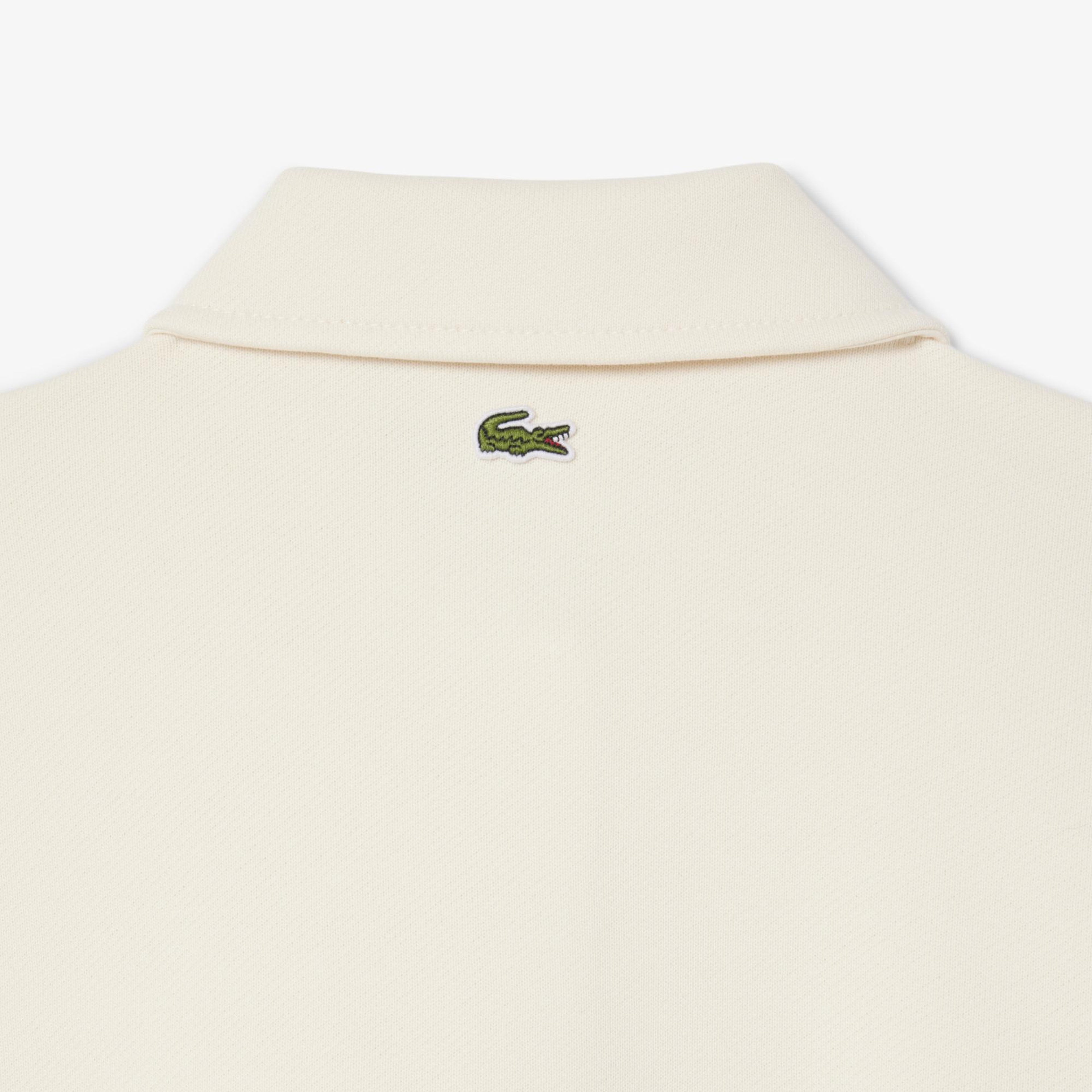 Lacoste Kadın Relaxed Fit Polo Yaka Krem Sweatshirt