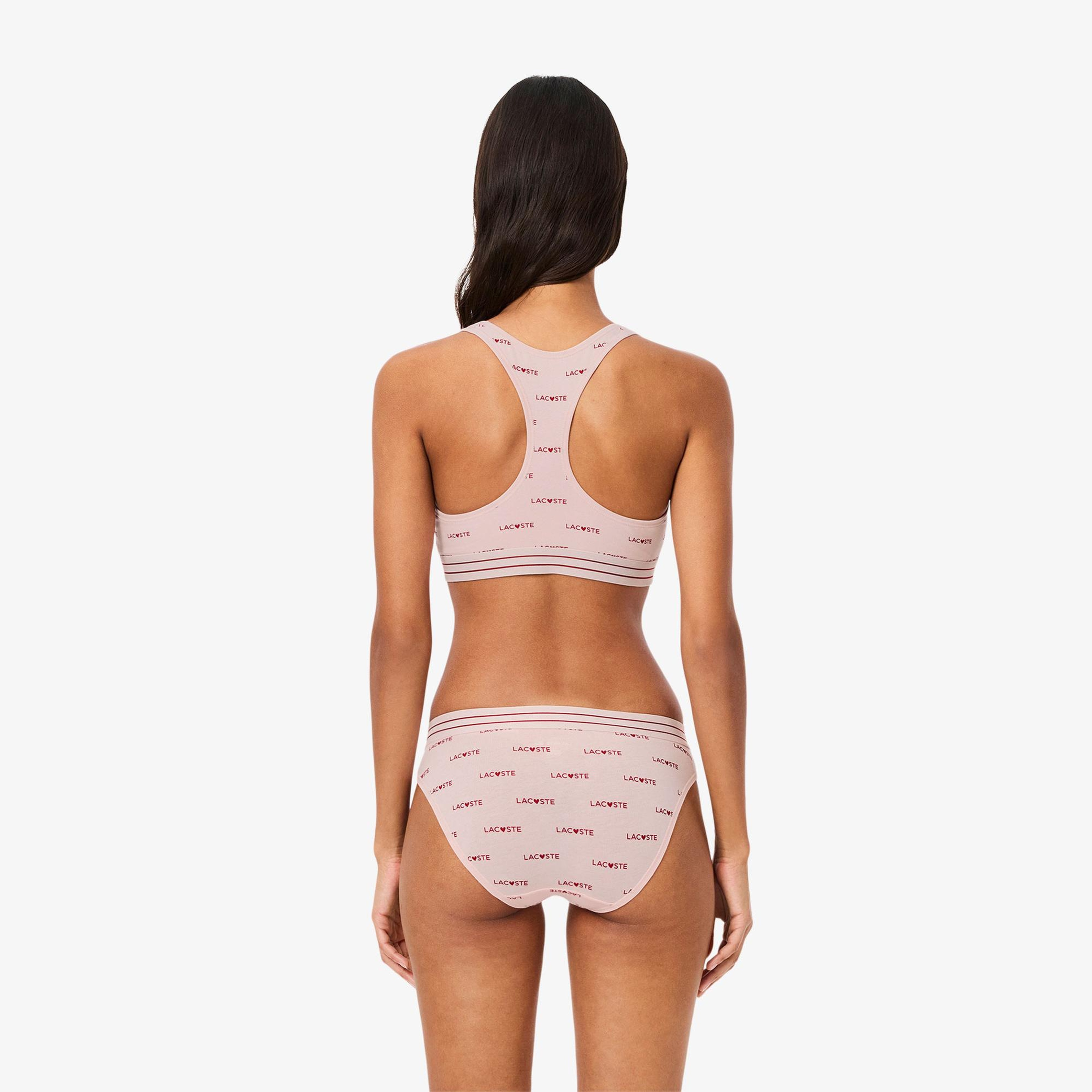 Lacoste Kadın Baskılı Pembe Bra