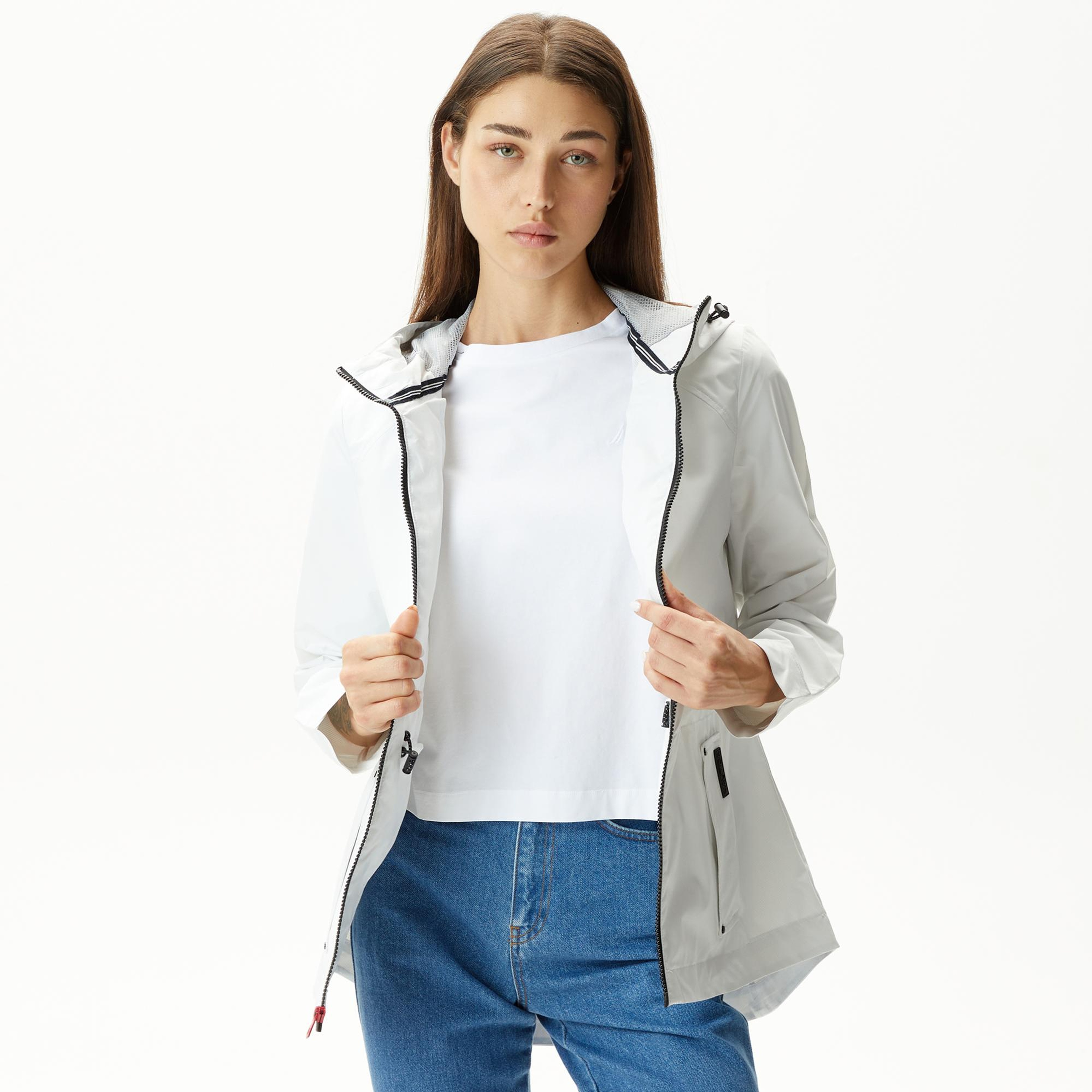 Nautica Kadın Beyaz Yağmurluk