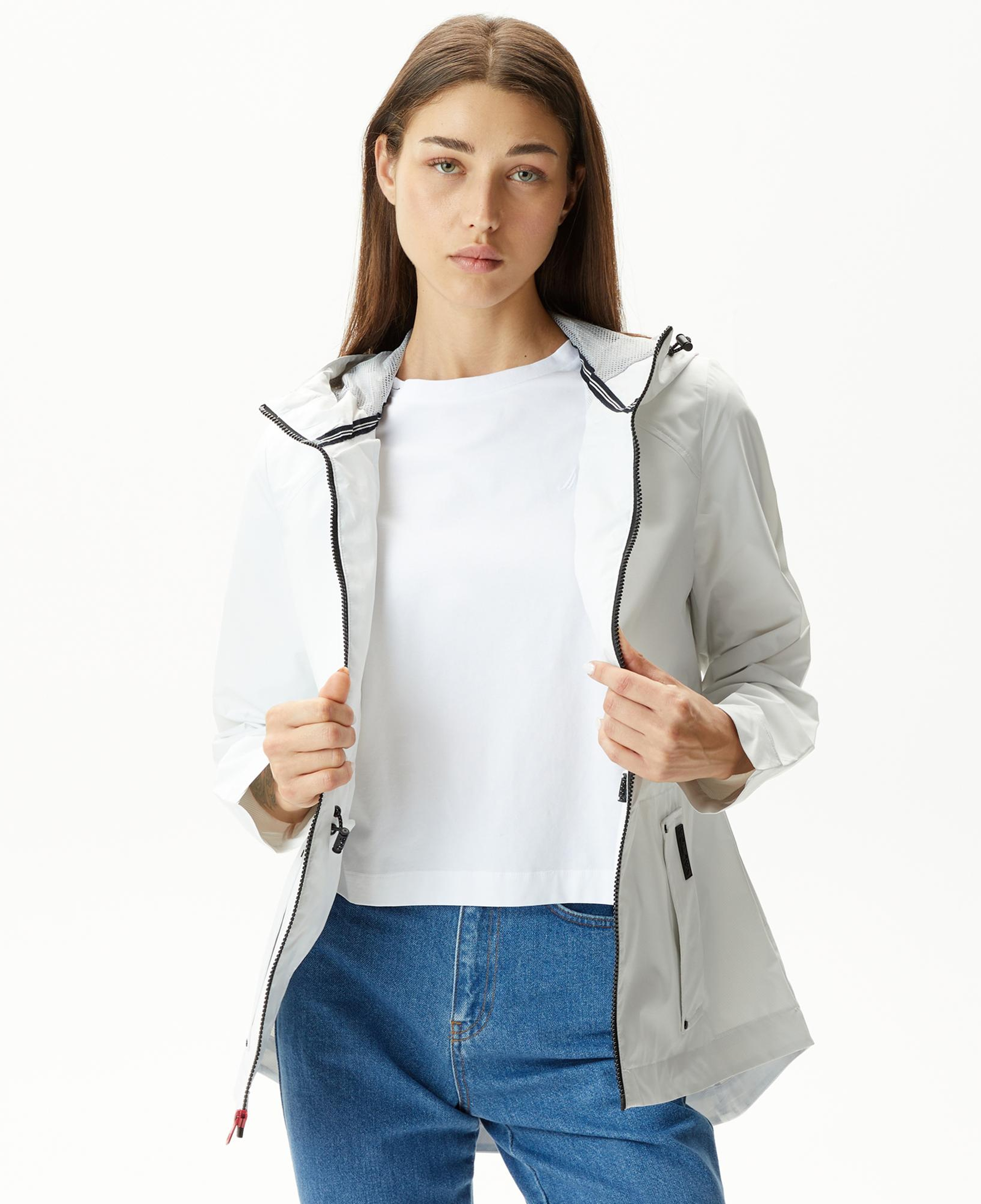 Nautica Kadın Beyaz Yağmurluk