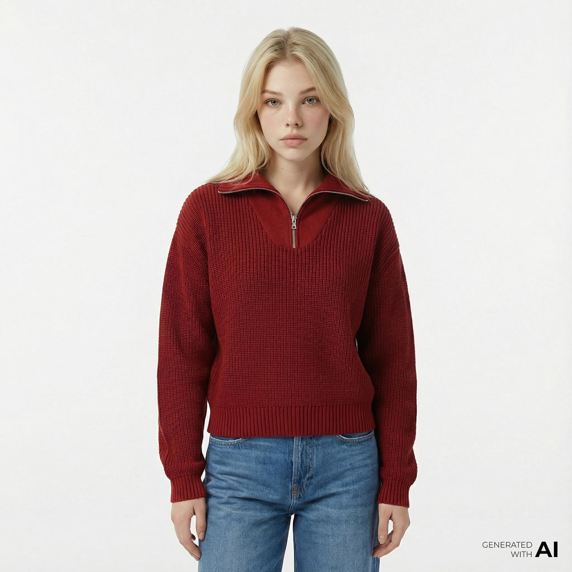 Les Benjamins 310 Kadın Kırmızı Triko