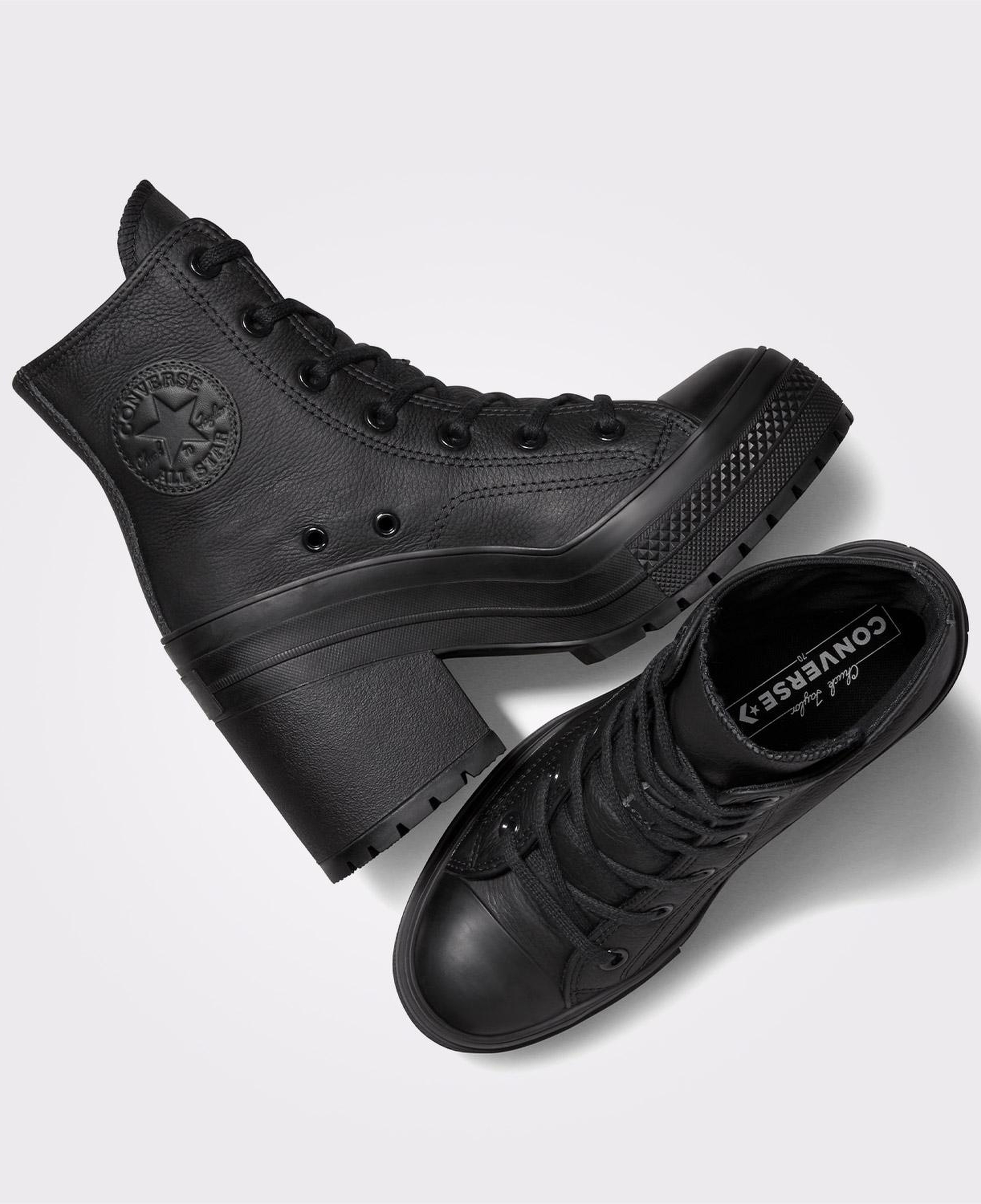 Converse Chuck 70 De Luxe Unisex Siyah Deri Platform Sneaker