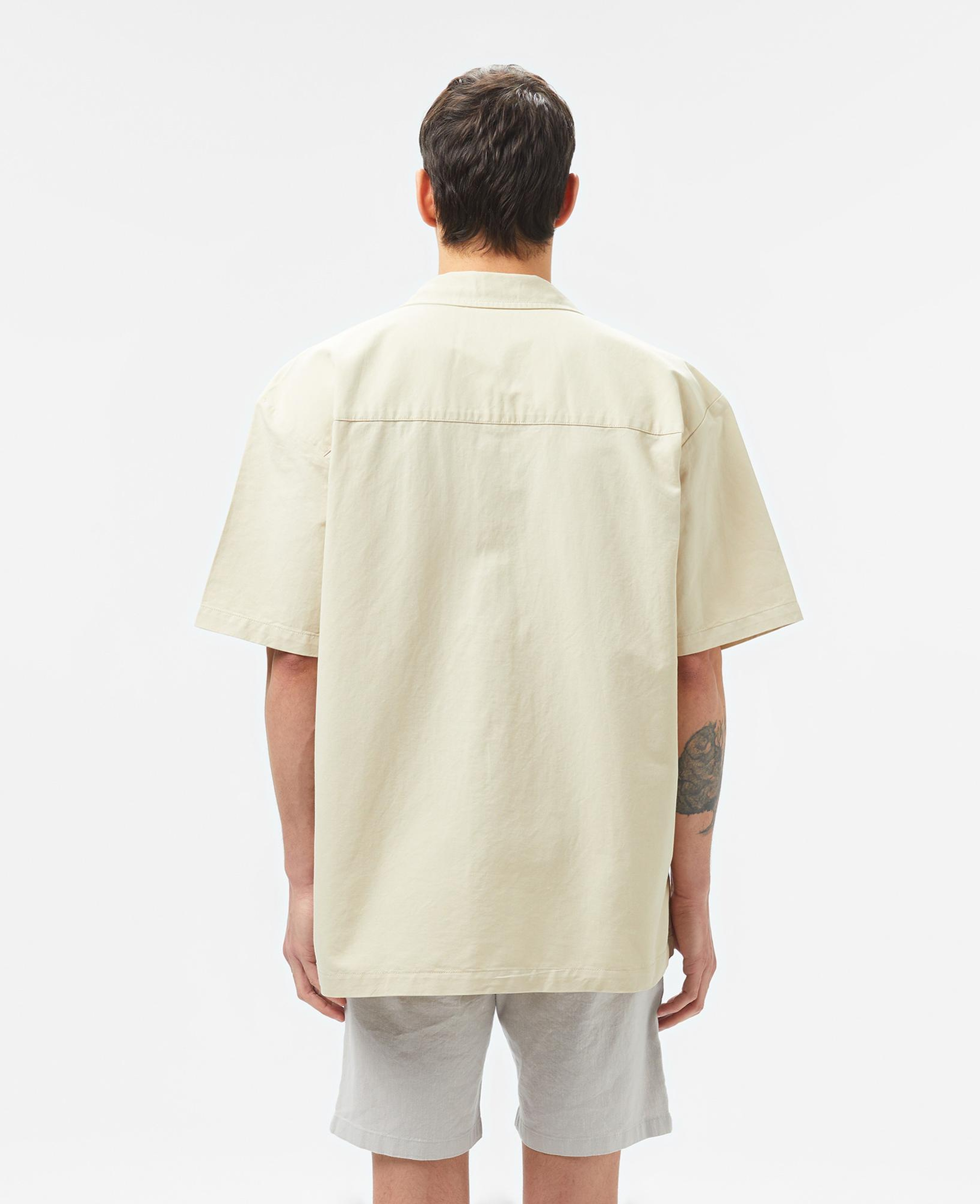 Lacoste Erkek Relaxed Fit Kısa Kollu Bej Gömlek