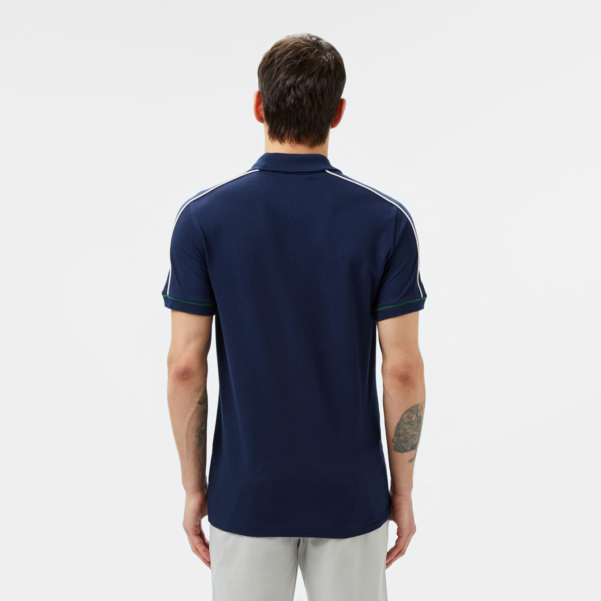 Lacoste Erkek Slim Fit Yarım Fermuarlı Lacivert Polo