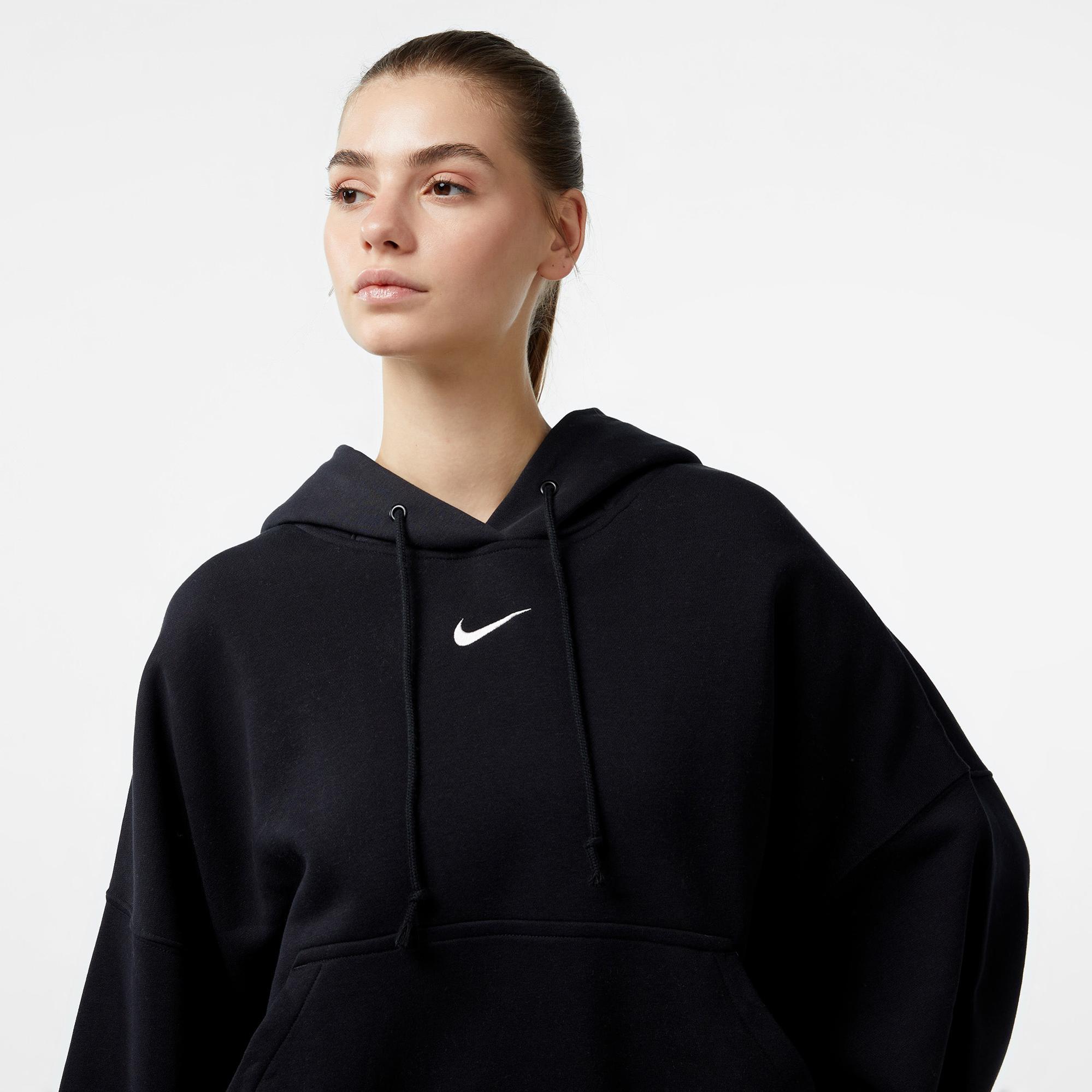 Nike Sportswear Phonnex Fleece Oversize Hoodie Kadın Siyah Hoodie