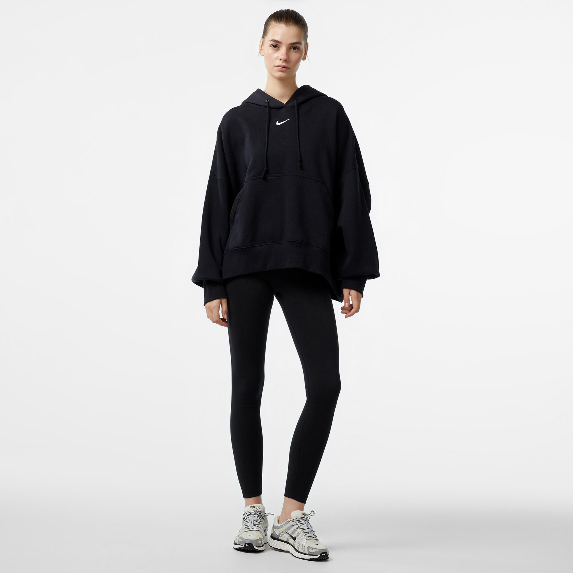 Nike Sportswear Phonnex Fleece Oversize Hoodie Kadın Siyah Hoodie