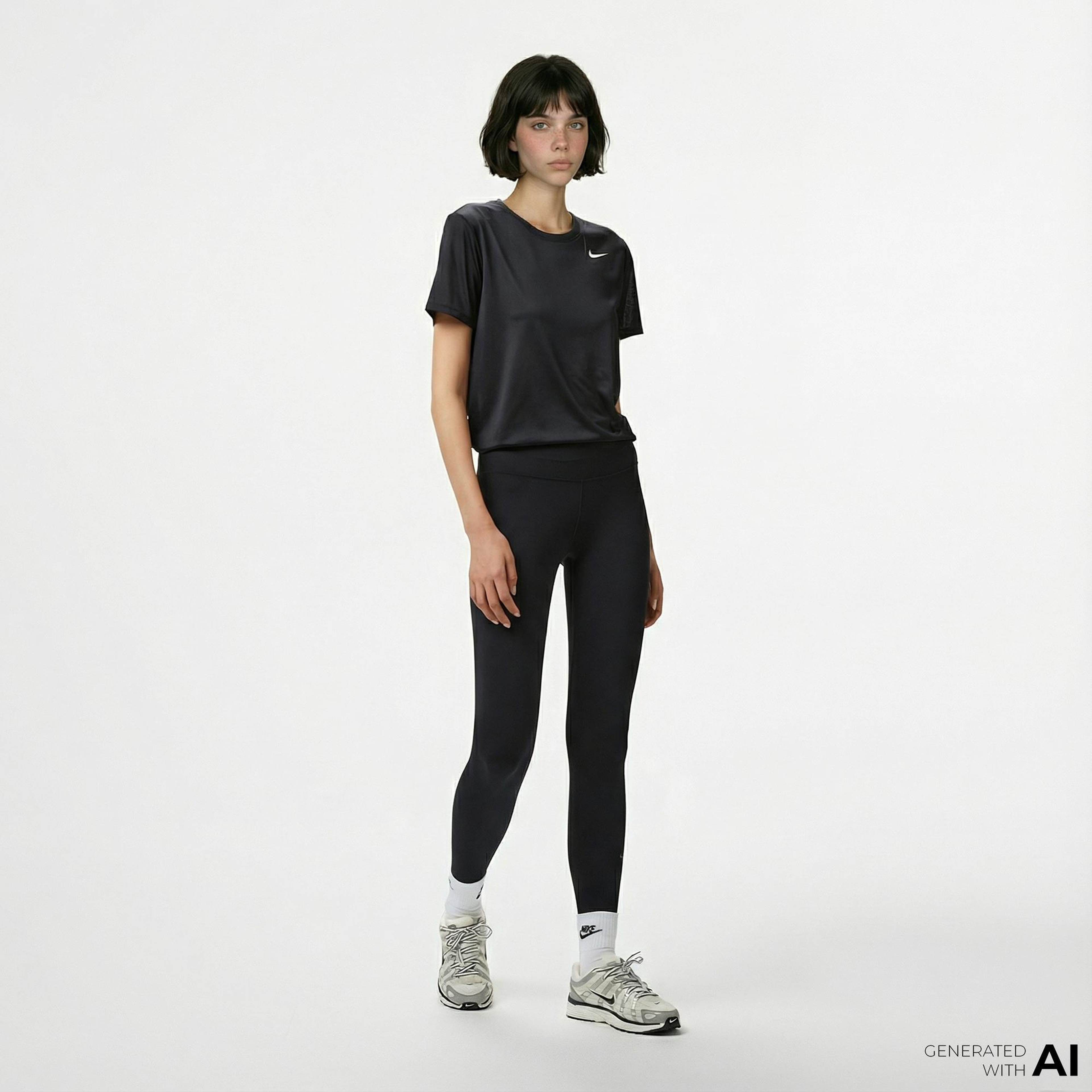 Nike Dri-Fit One High Rise 7/8 Kadın Siyah Tayt