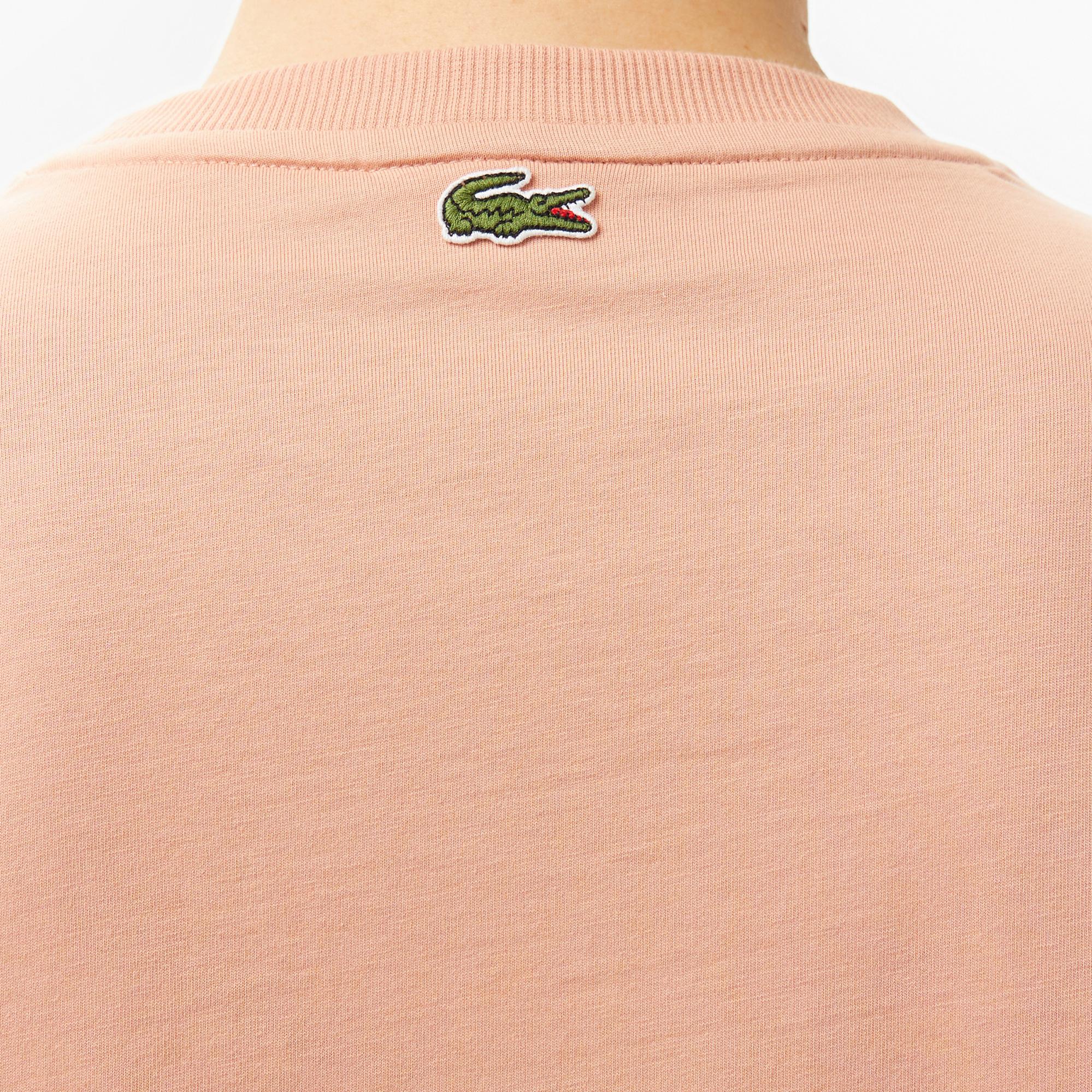 Lacoste Erkek Regular Fit Bisiklet Yaka Baskılı Açık Kahverengi T-Shirt