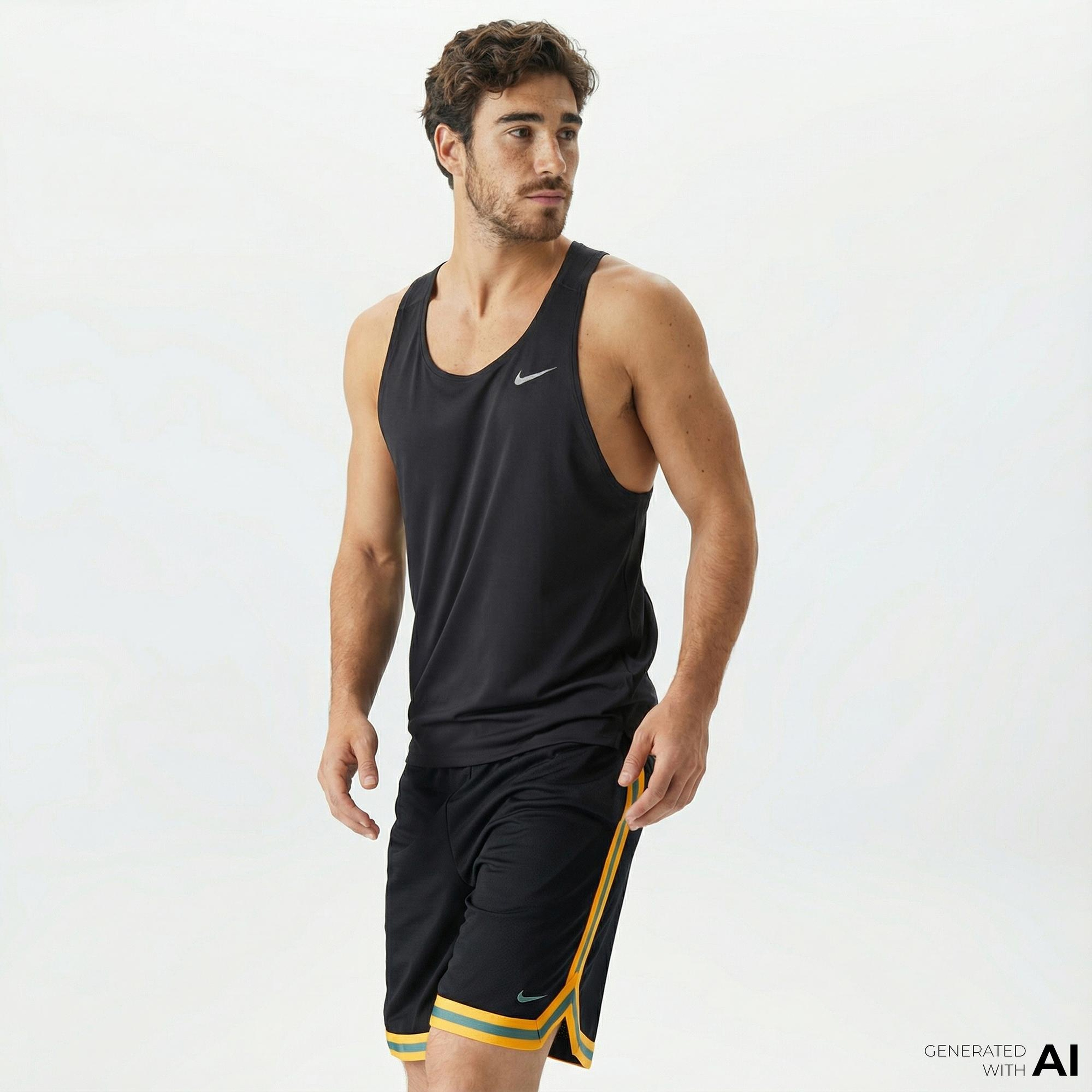 Nike Dri-Fit Fast Erkek Siyah Kolsuz T-Shirt