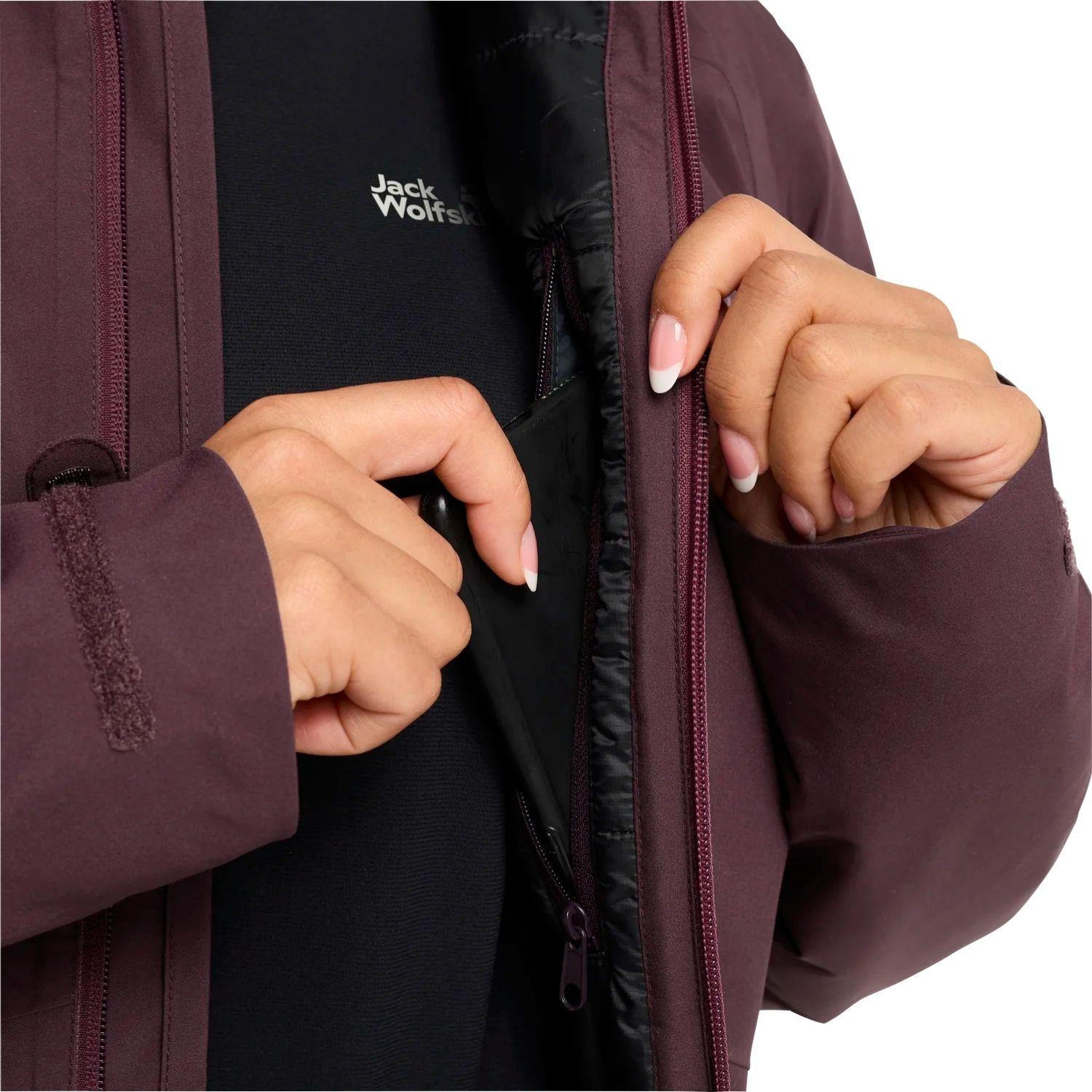 Jack Wolfskin Heidelstein Ins Kadın Mor Outdoor Ceketi