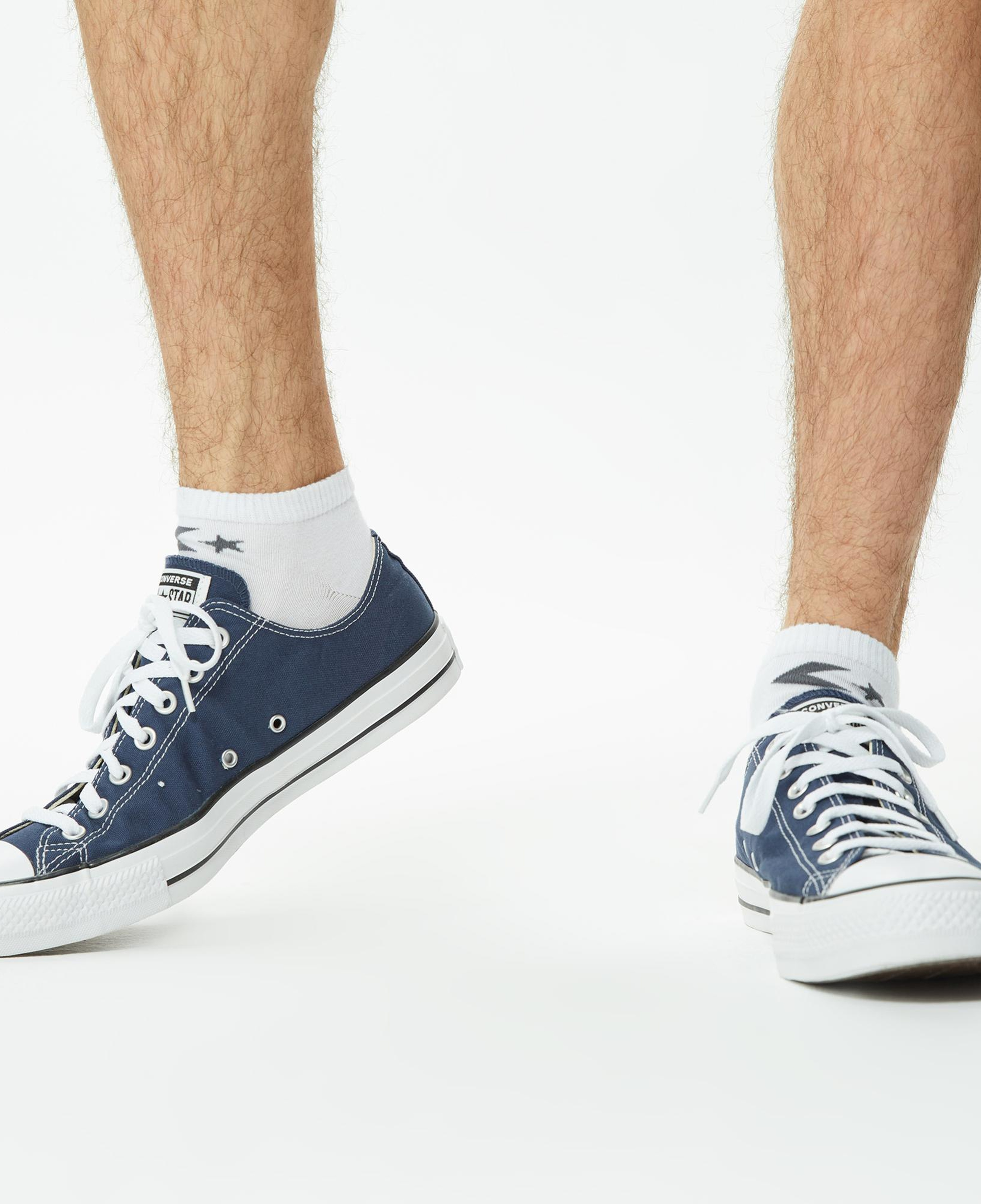 Converse Chuck Taylor Erkek 3'lü Beyaz Trainer Çorap