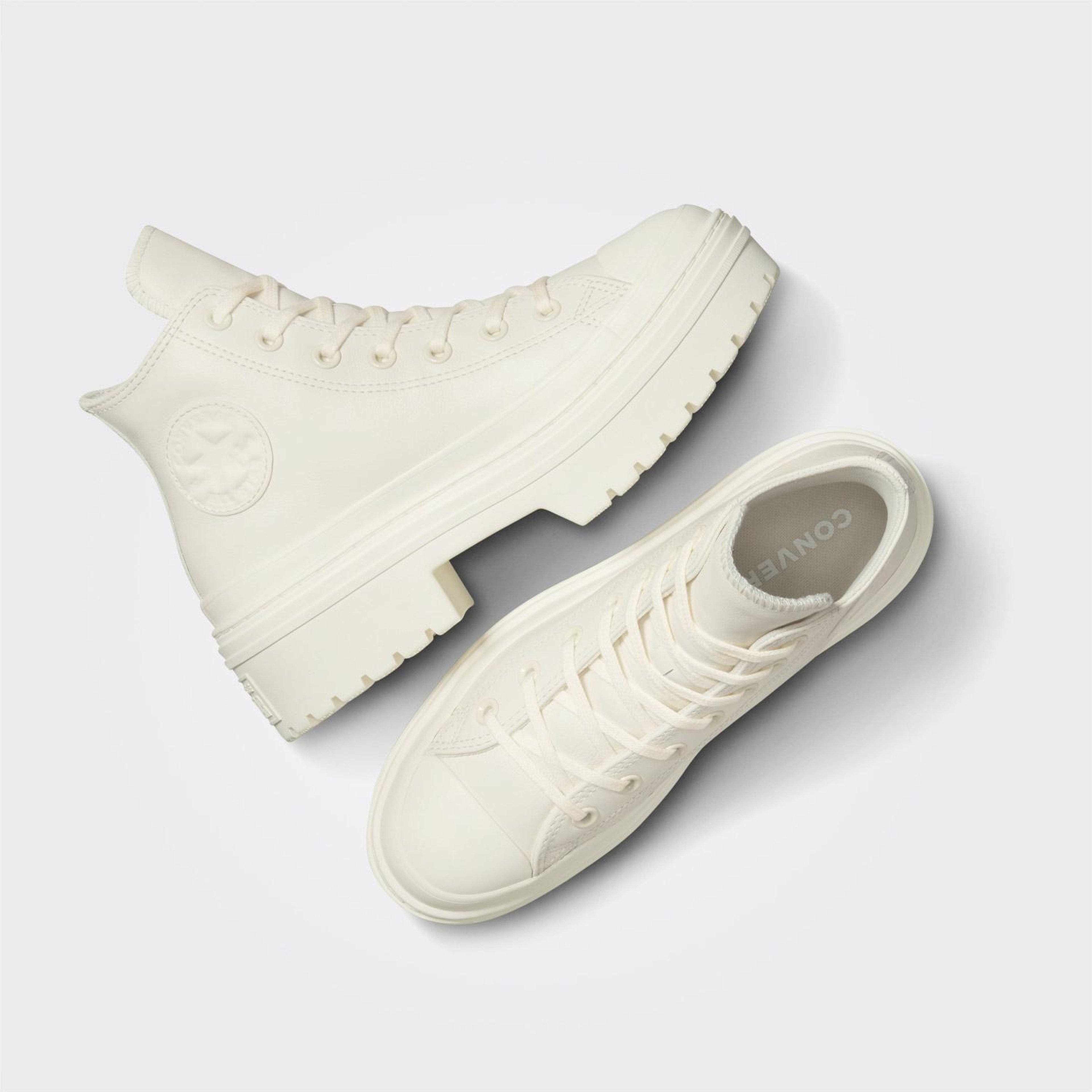 Converse Chuck Taylor All Star Lugged Heel Kadın Bej Deri Platform Bot