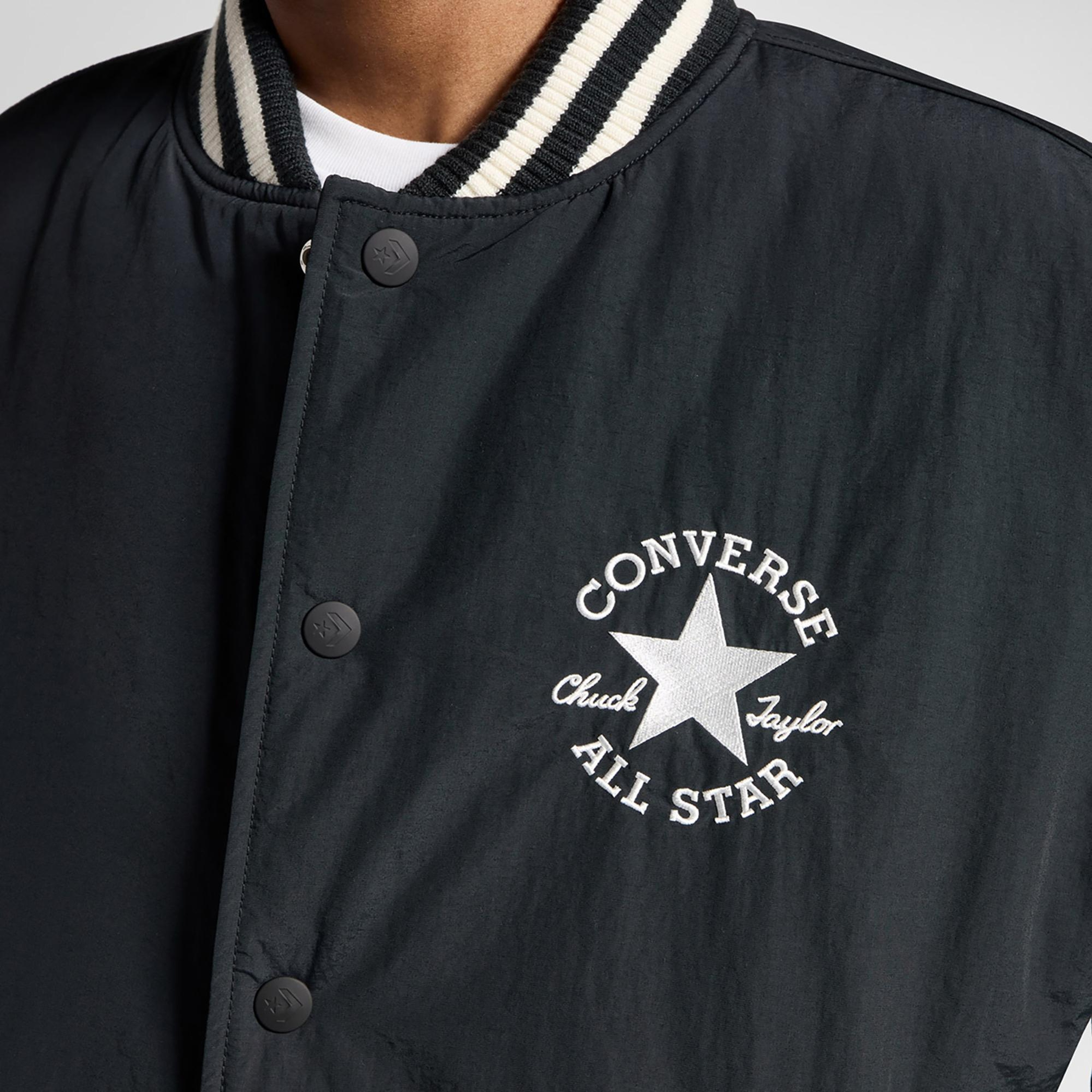 Converse Varsity Graphic Bomber Erkek Siyah Ceket