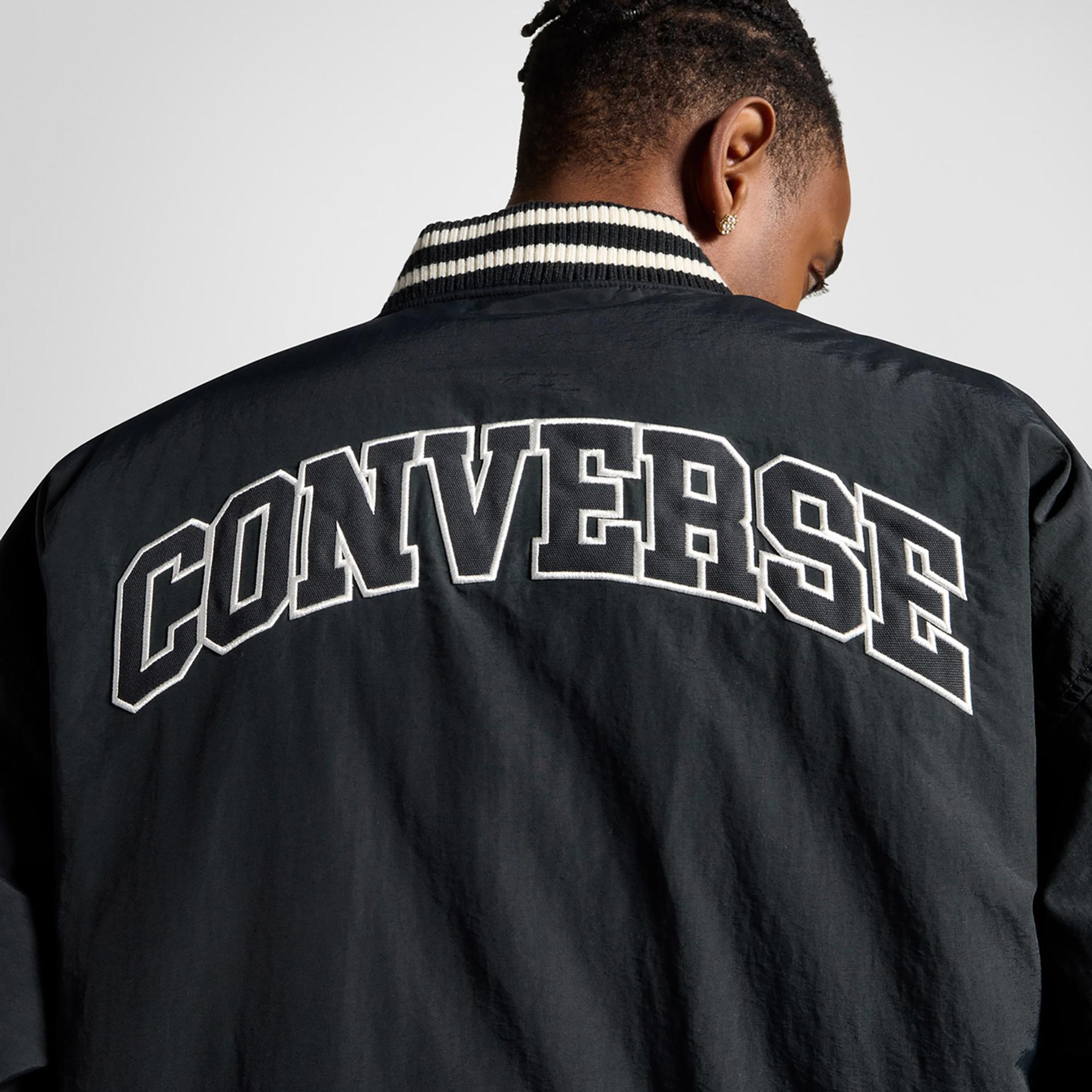 Converse Varsity Graphic Bomber Erkek Siyah Ceket