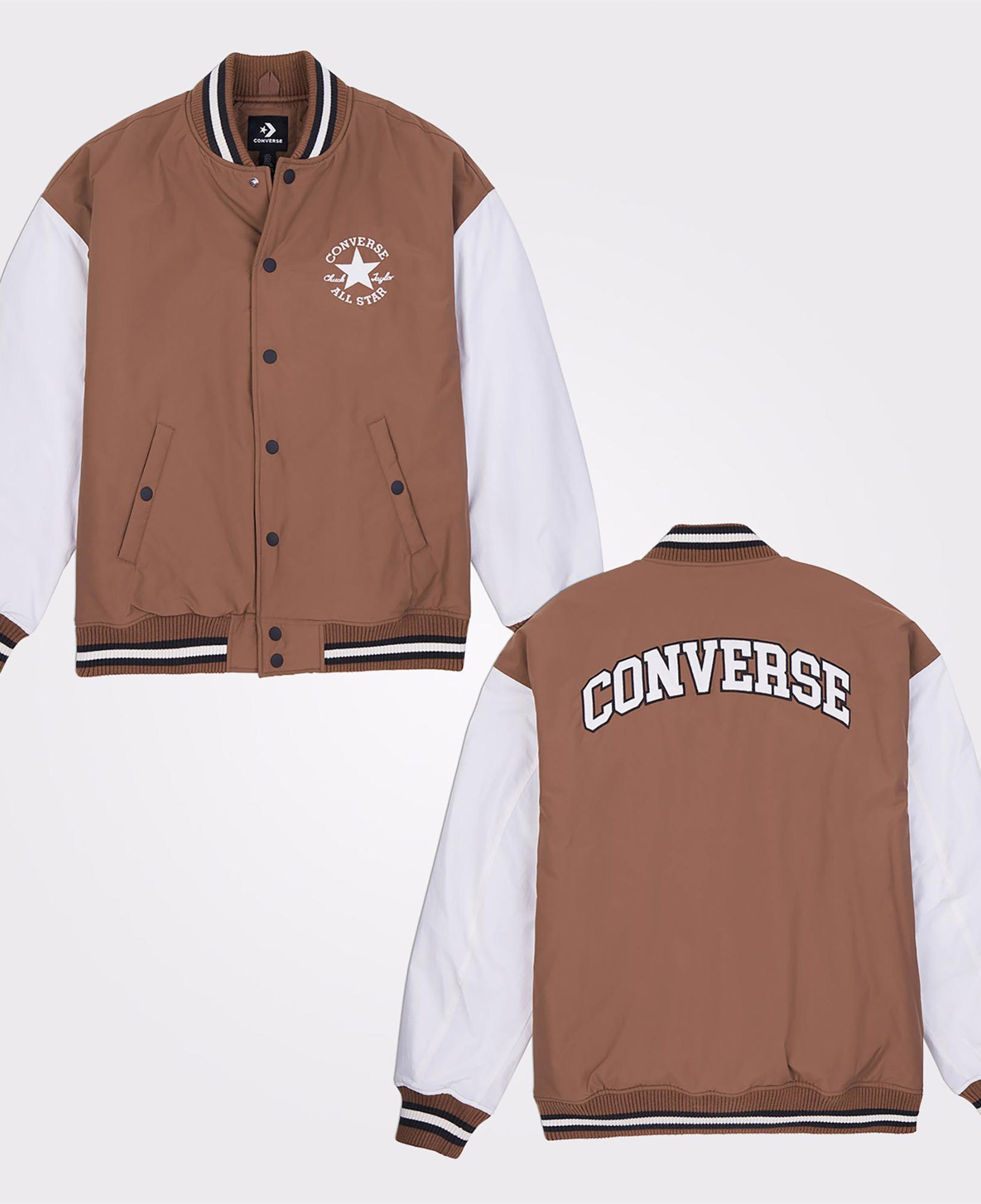 Converse Varsity Graphic Bomber Erkek Kahverengi Ceket