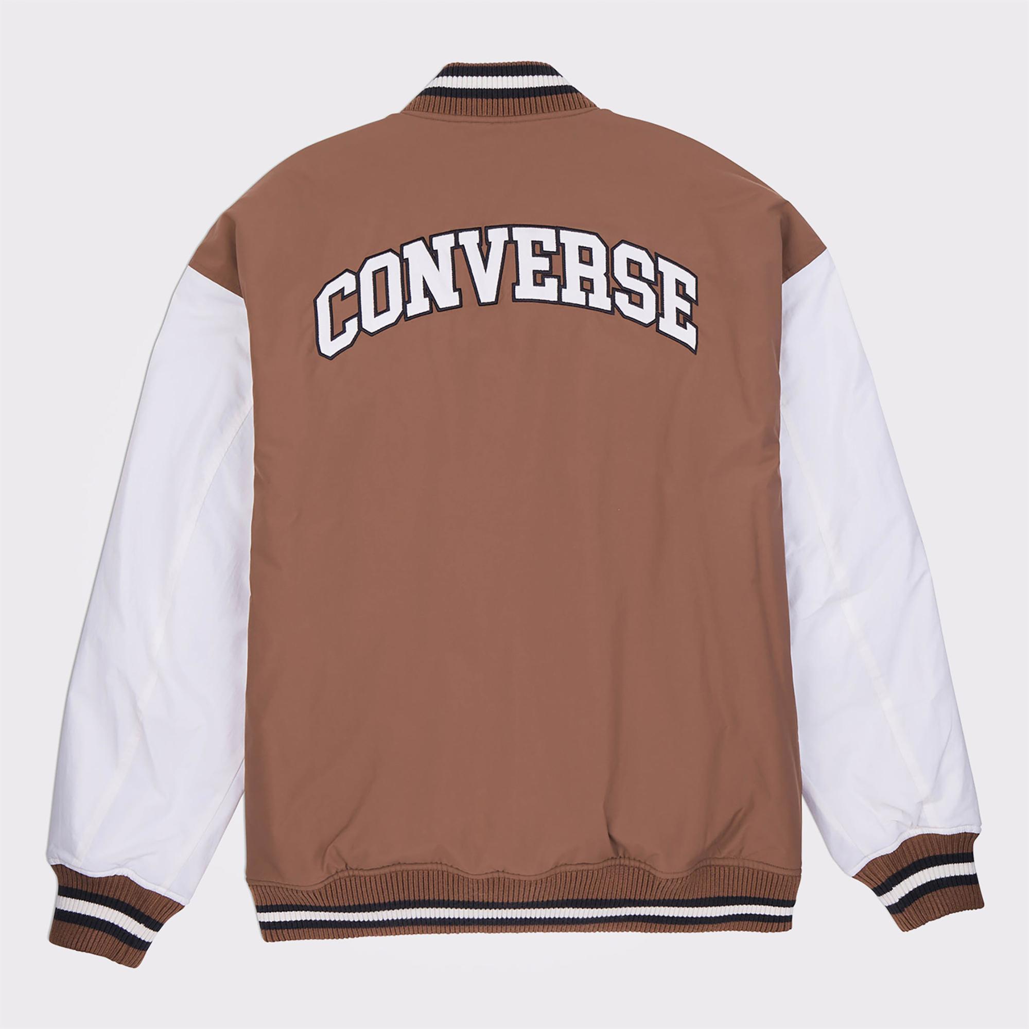 Converse Varsity Graphic Bomber Erkek Kahverengi Ceket