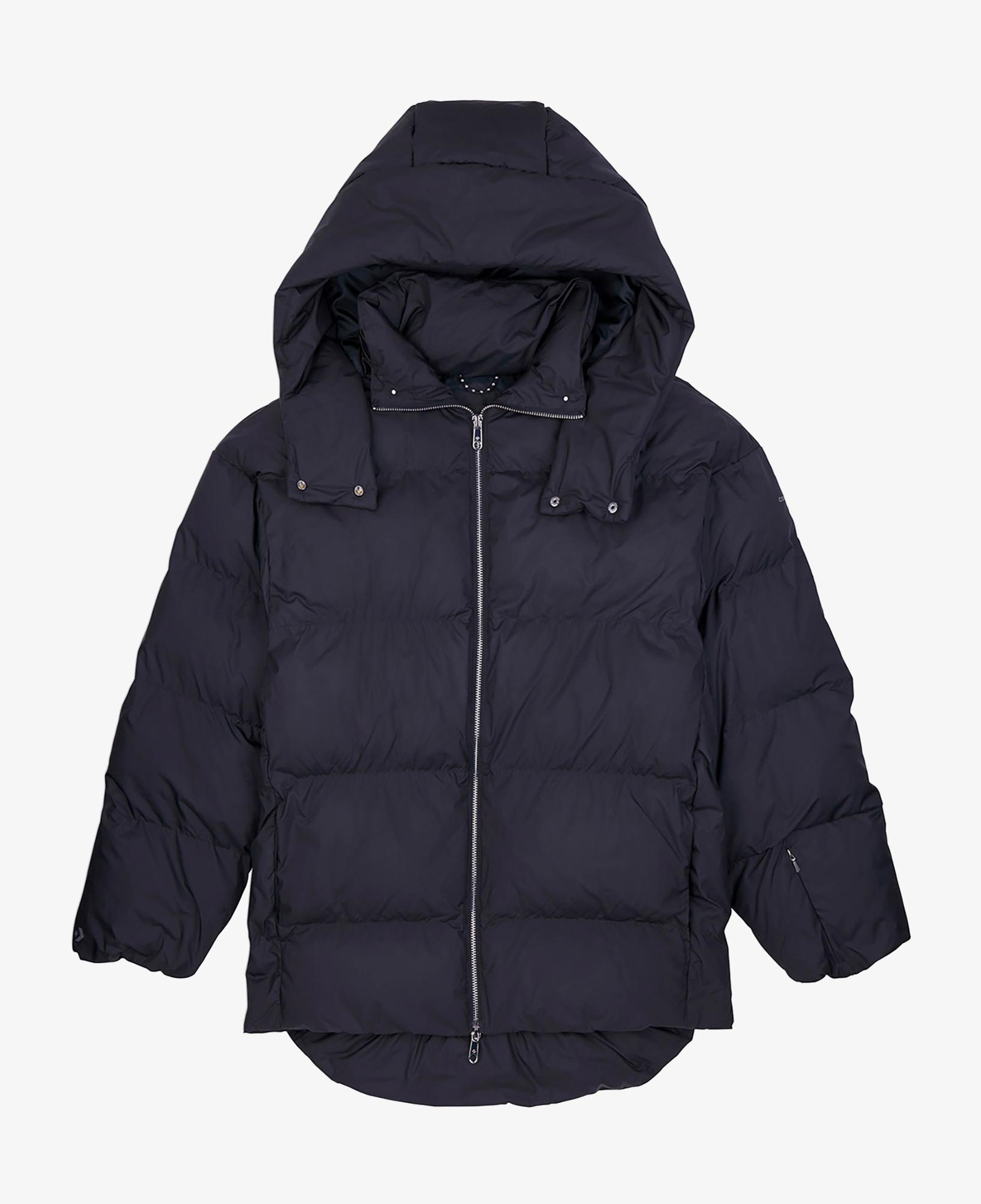 Converse Kadın Kapüşonlu Siyah Şişme Mont