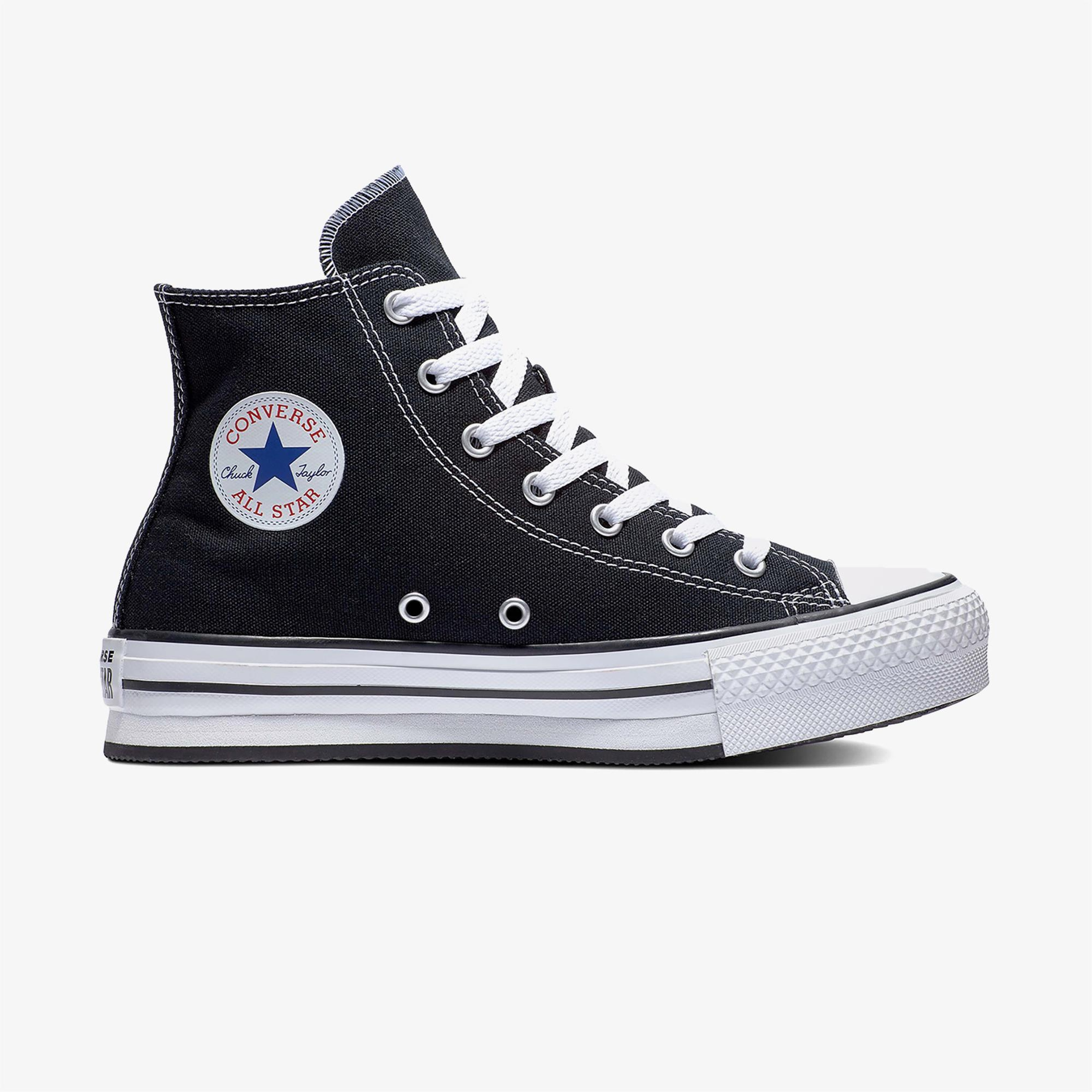 Converse Chuck Taylor All Star Eva Lift Genç Siyah Platform Sneaker