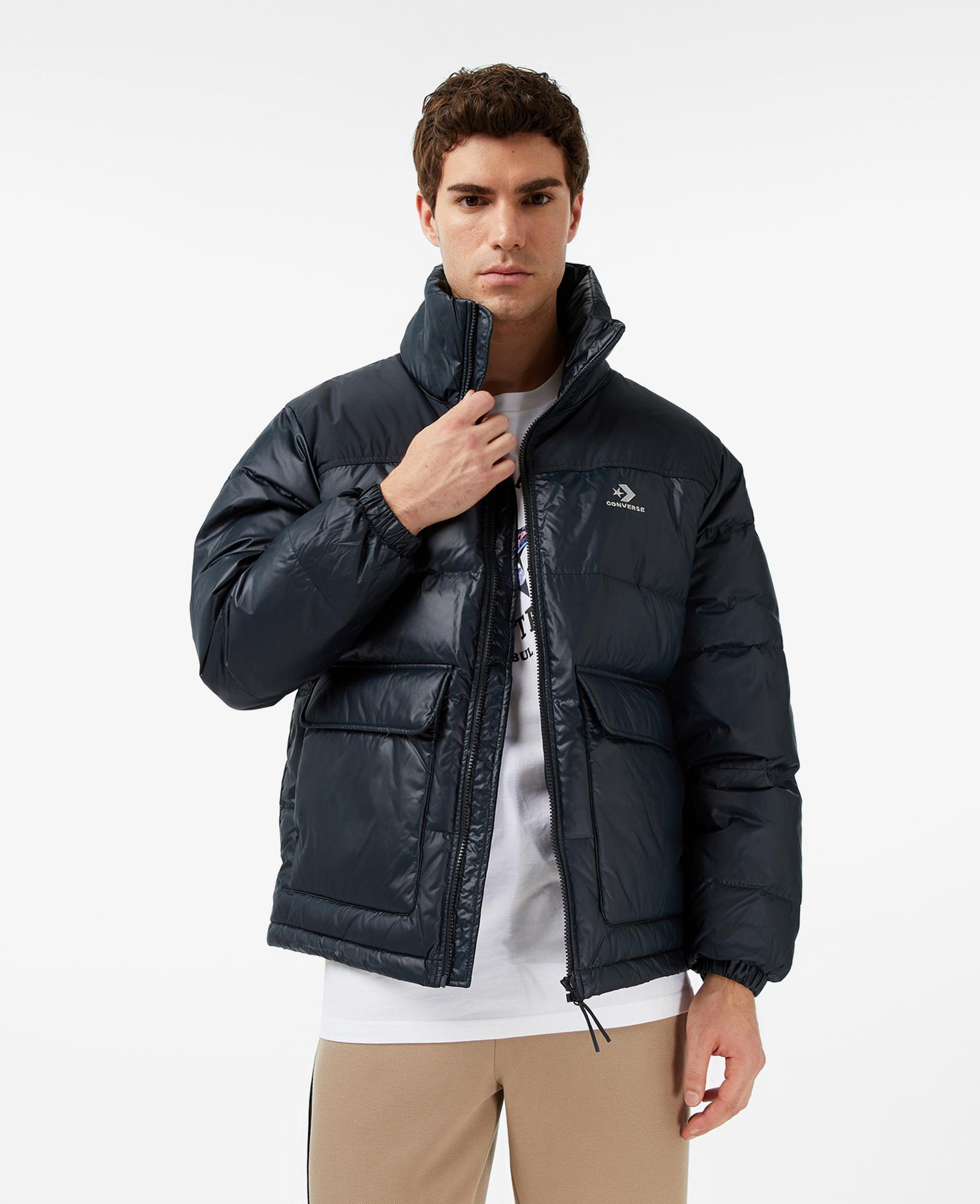 Converse Erkek Dik Yaka Lacivert Şişme Mont