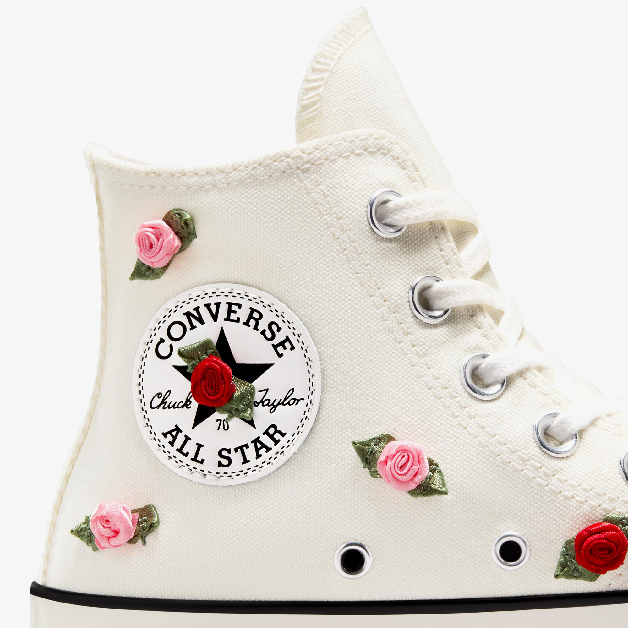 Converse Chuck 70 Roses Unisex Krem Sneaker